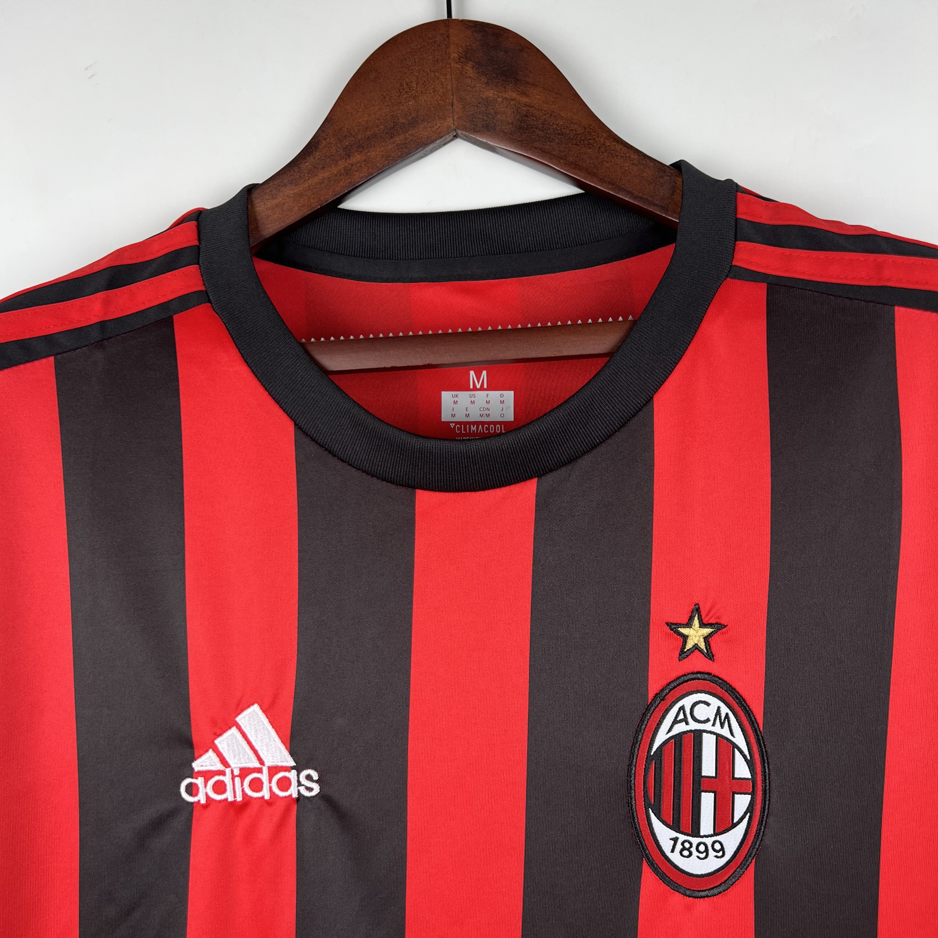 ManixJersey.com | Retro AC Milan 2017-18 Home Stadium Jersey -Customize Name, Number and Patch | Worldwide Shipping