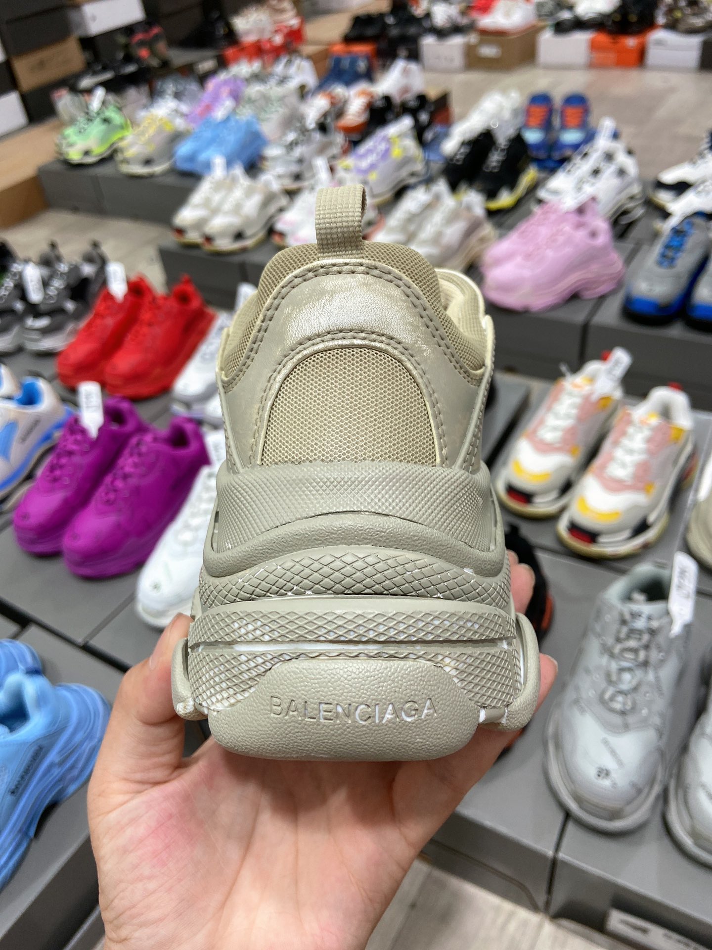 Balenciaga Triple S Sneaker in Faded Beige、mysite、Cacoeks
