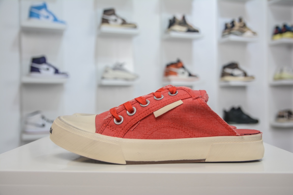 Balenciaga Paris Trainer Mule in Red、mysite、Cacoeks