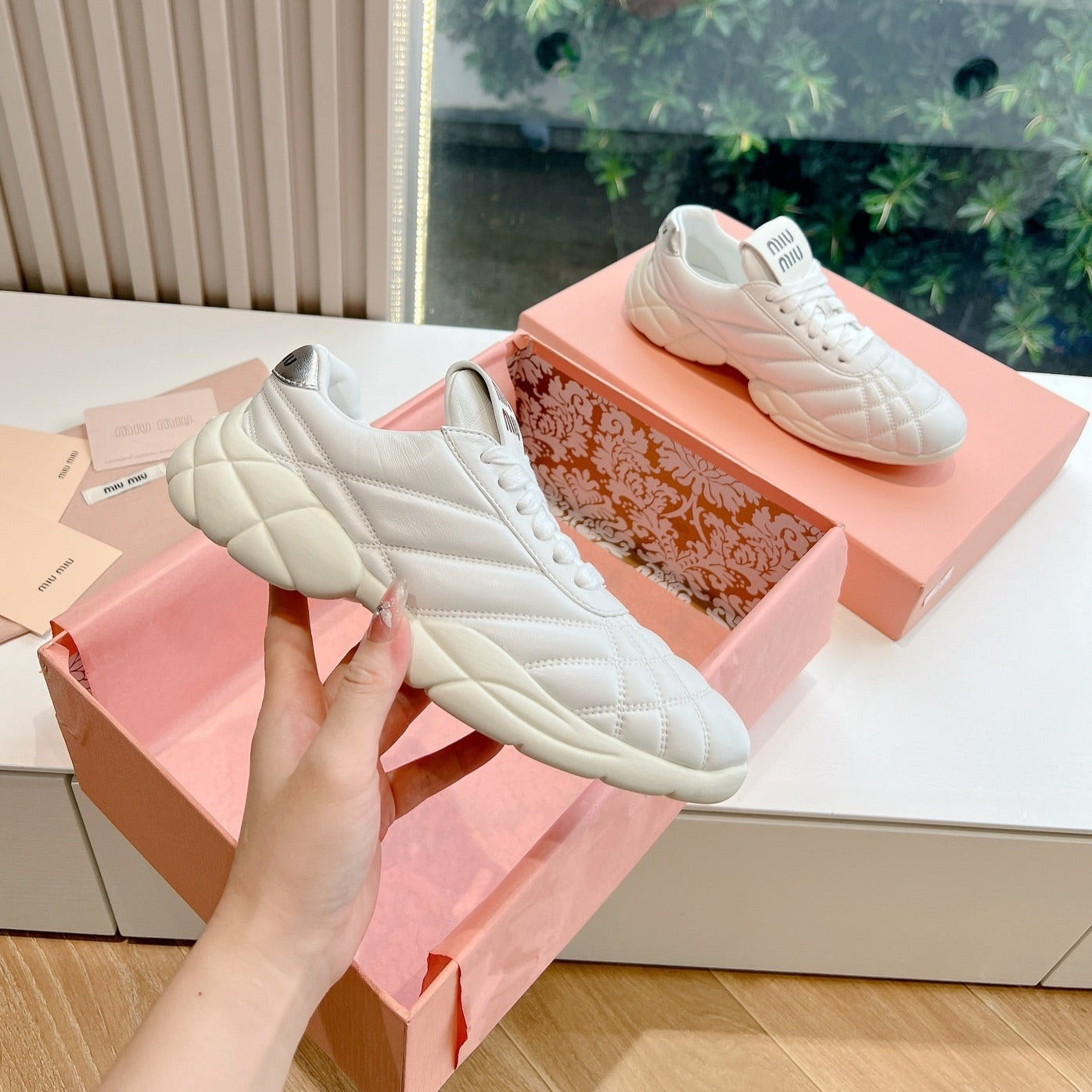 Women's Sneakers White Cowhide、mysite、Cacoeks