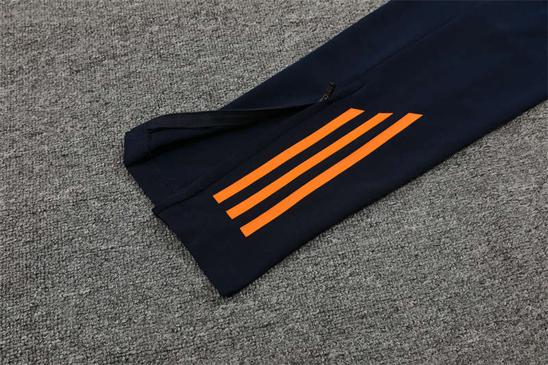 ManixJersey.com | Real Madrid 24-25 Long Sleeve Training Set - Blue & Orange -Customize Name, Number and Patch | Worldwide Shipping