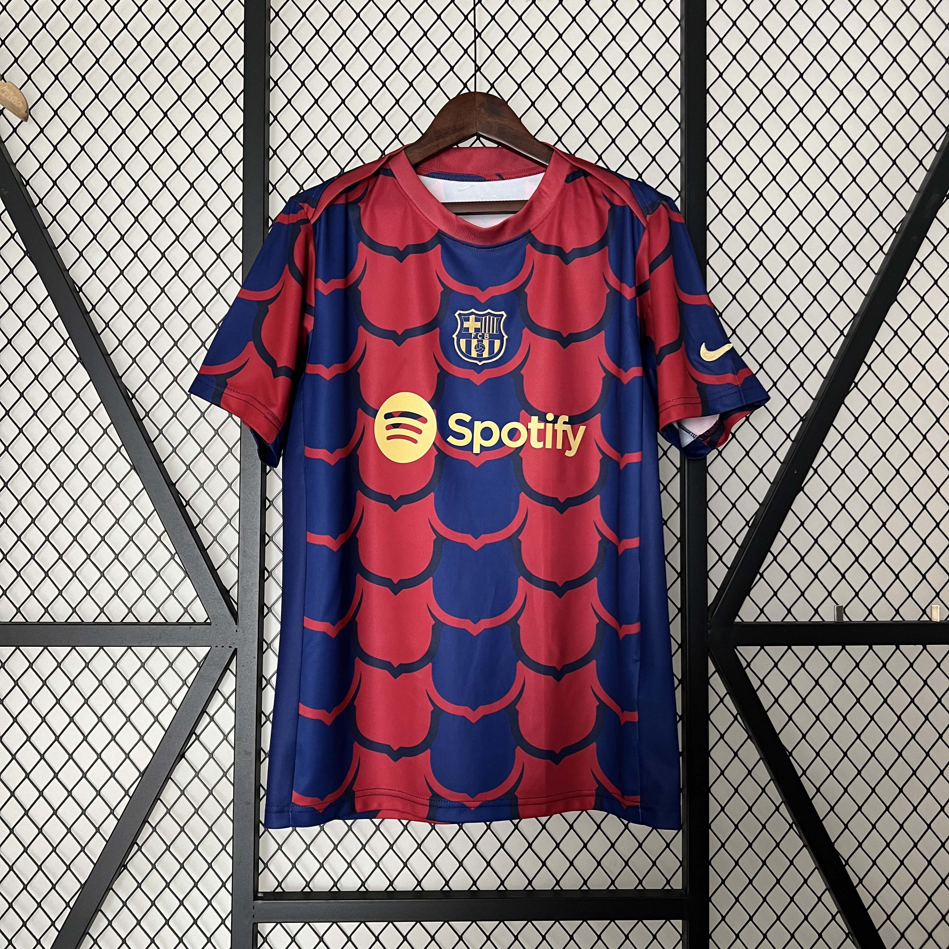 2024/2025 Barcelona Training Wear Red-blue Football Shirt 1:1 Thai Quality:football jersey mysite: unitedjerseyfootball 邓江浪:football