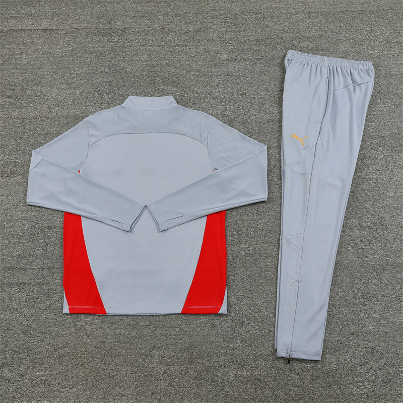 JerseysGala.com | AC Milan 24-25 Long Sleeve Training Set - Grey -Customize Name, Number and Patch | Worldwide Shipping