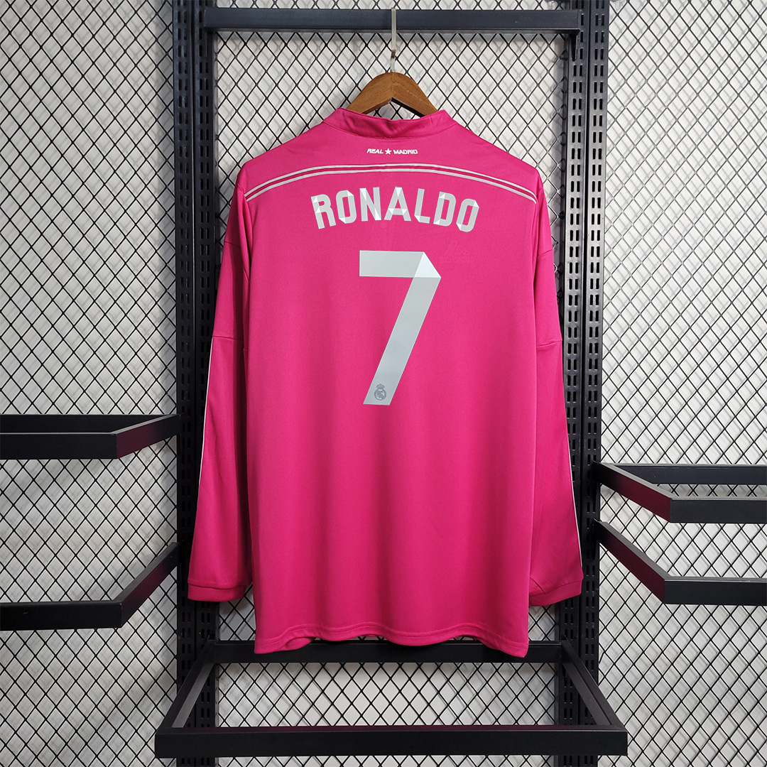 JerseysGala.com | Retro Real Madrid 14-15 Away Stadium Long Sleeve Jersey -Customize Name, Number and Patch | Worldwide Shipping