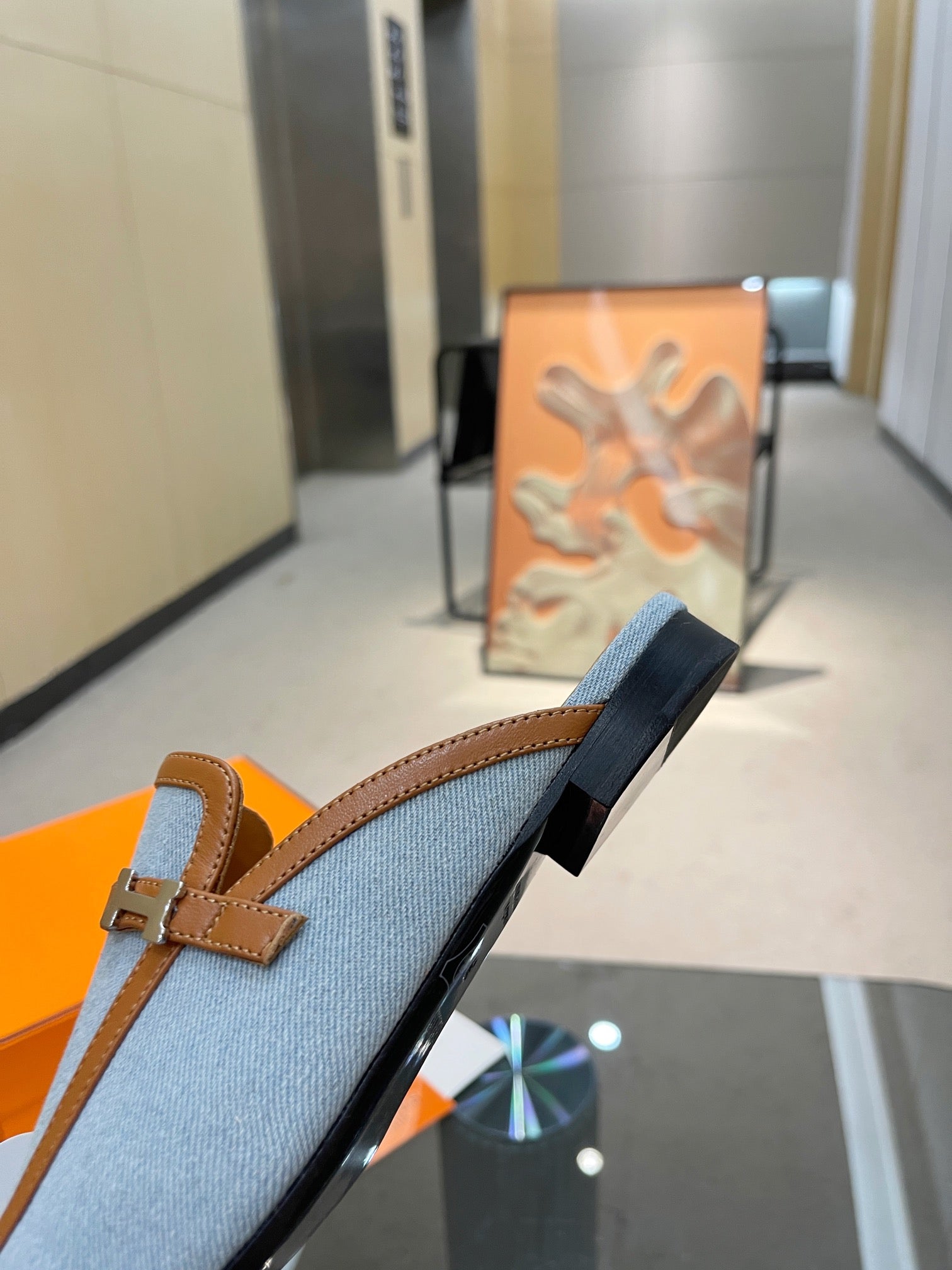 GROUPIE MULE TAWNY MIX SKY LAMBSKIN、mysite、Cacoeks