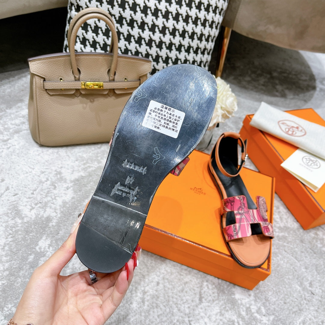 SANTORINI SANDAL BLACK MIX LIGHT PINK CALFSKIN WITH PATTERN、mysite、Cacoeks