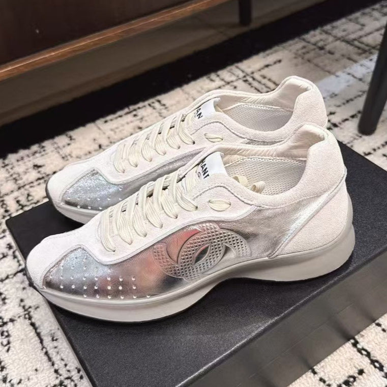 CLASSIC SNEAKERS IN SILVER SHEEPSKIN、mysite、Cacoeks