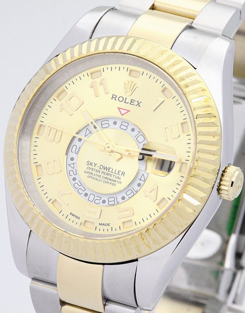 Replica Rolex Sky-Dweller 42mm Gold Dial 326938-fasswatch
