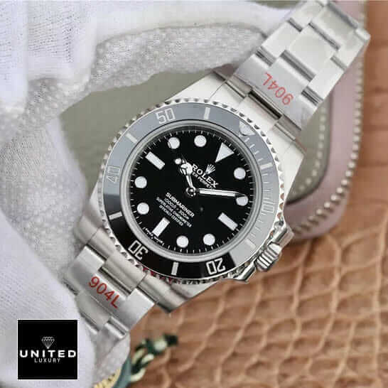 Rolex Submariner Black Dial 904L Stainless Steel on the hand