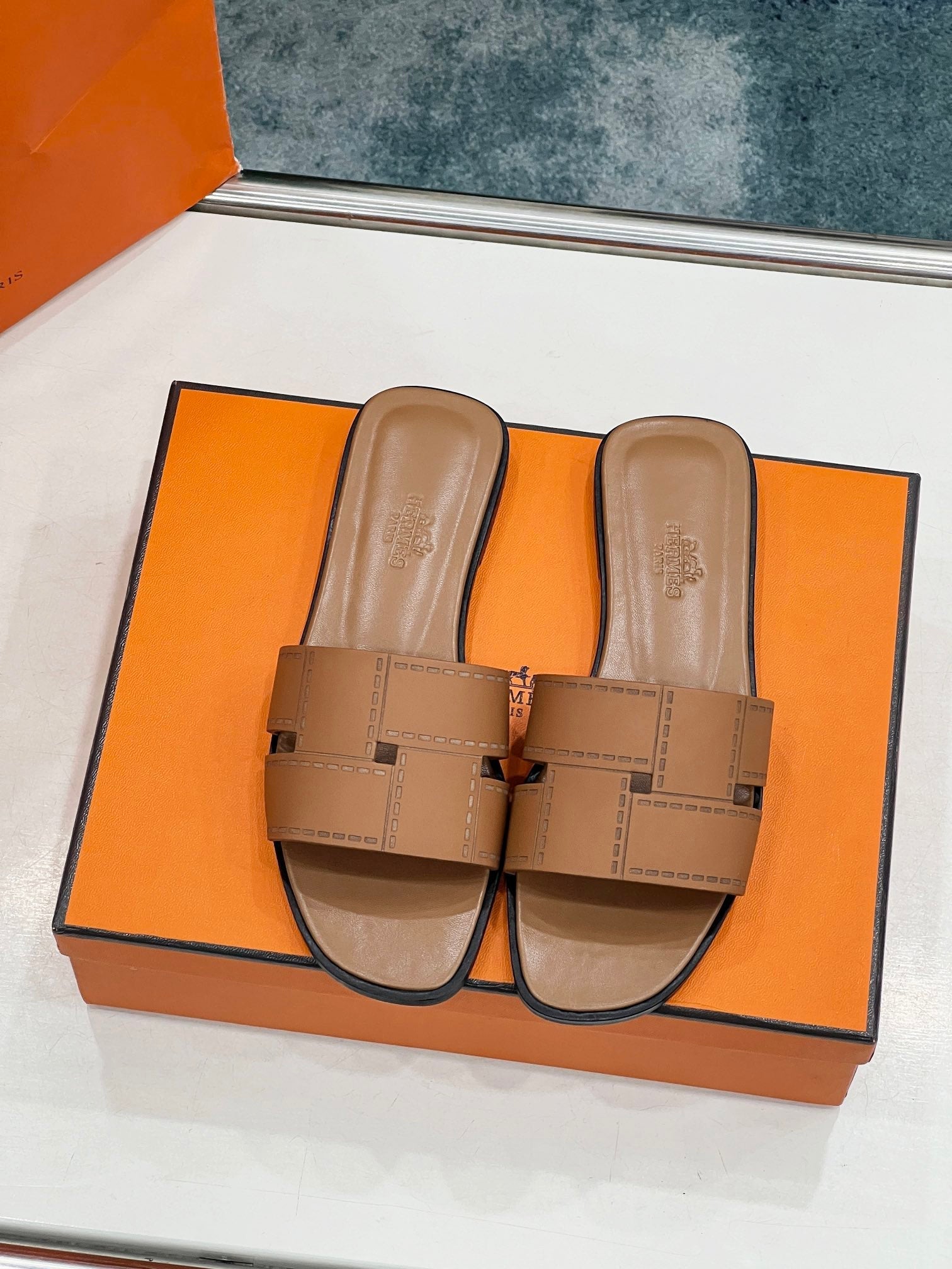 IDIOMA SANDAL IN BRONZE BROWN CALFSKIN、mysite、Cacoeks