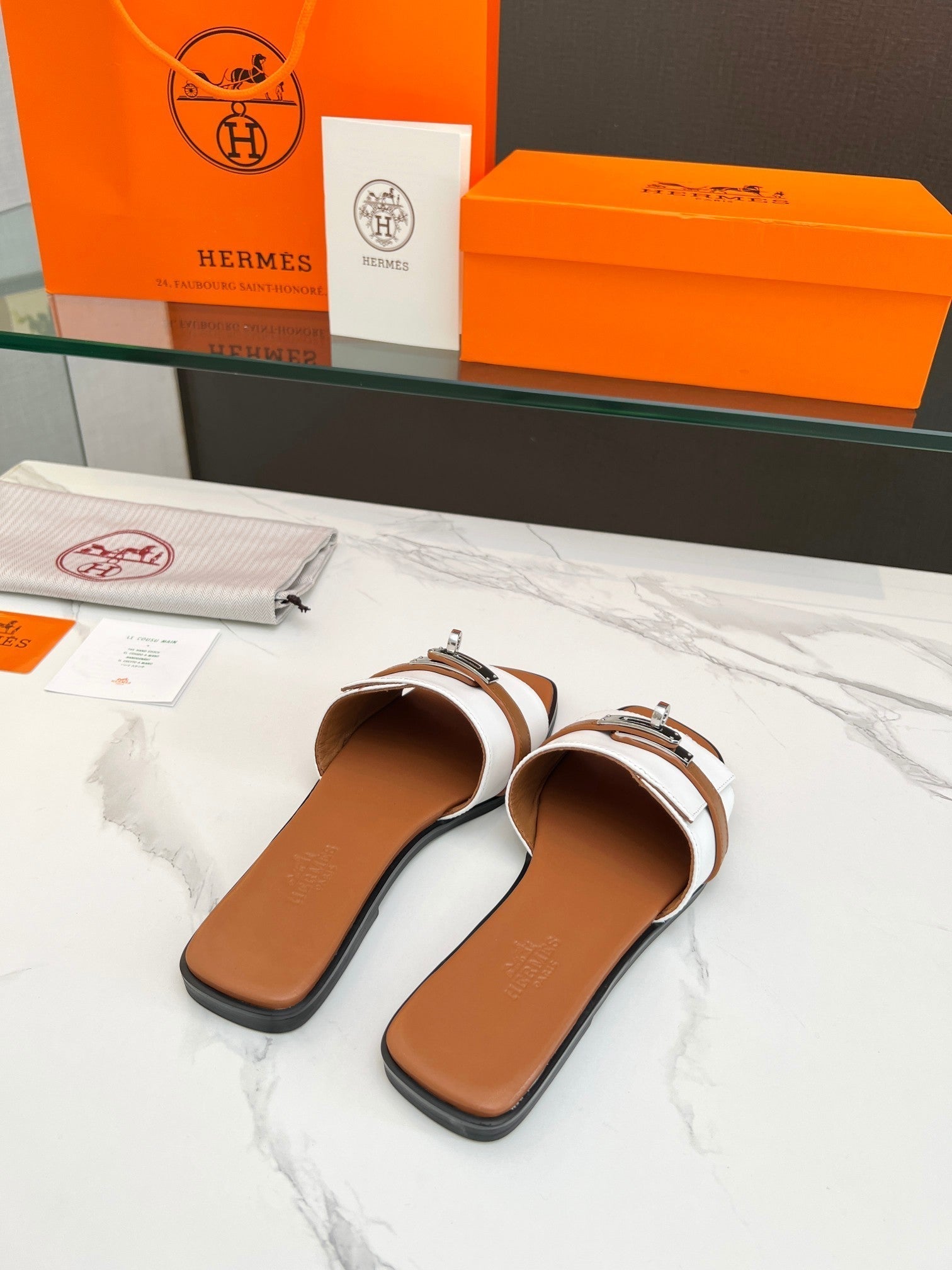 Giulia Sandal White Tan Calfskin、mysite、Cacoeks