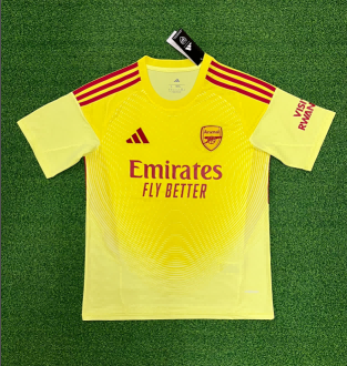 25/26 Arsenal Yellow Goalkeeper Football Shirt-mysite Custom Football Kit- Nextkits