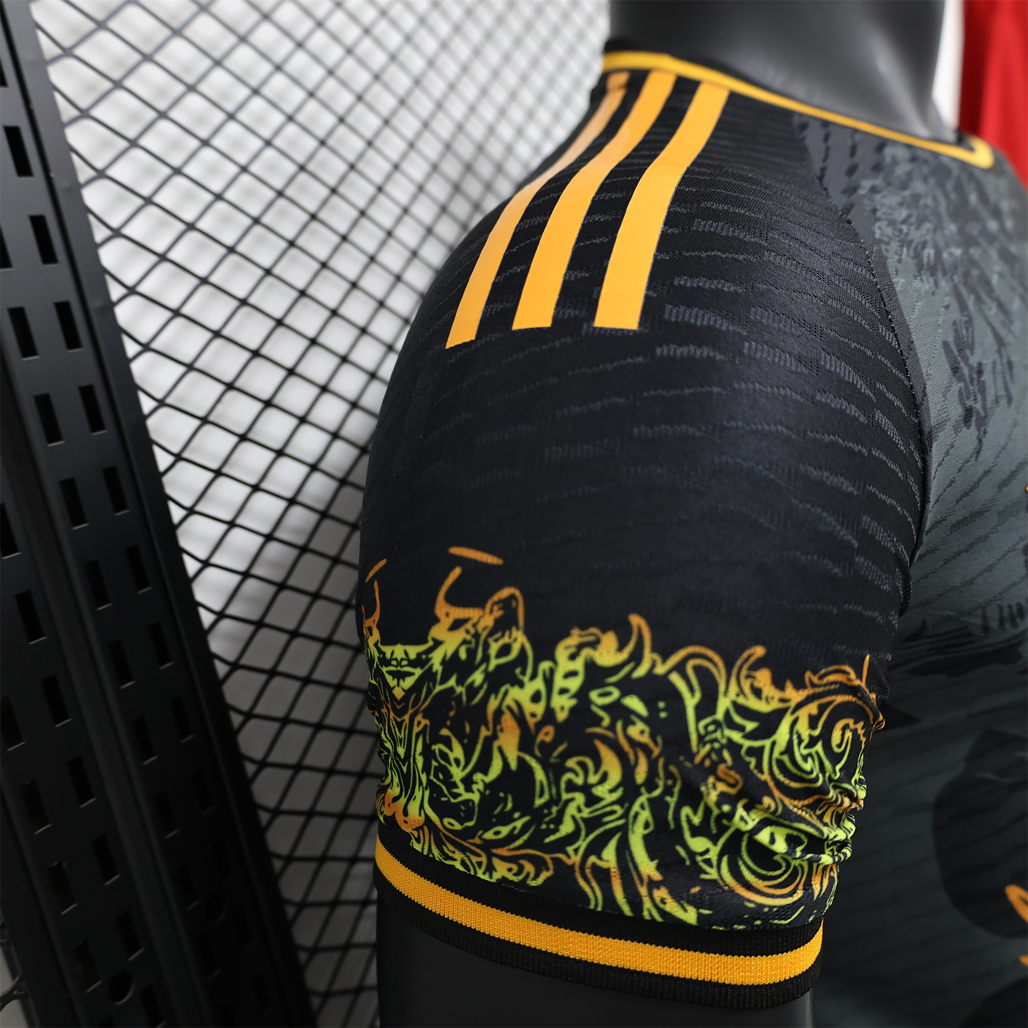 JerseysGala.com | Real Madrid 24-25 Yellow Loong Black Special Edition Jersey - Player Version -Customize Name, Number and Patch | Worldwide Shipping