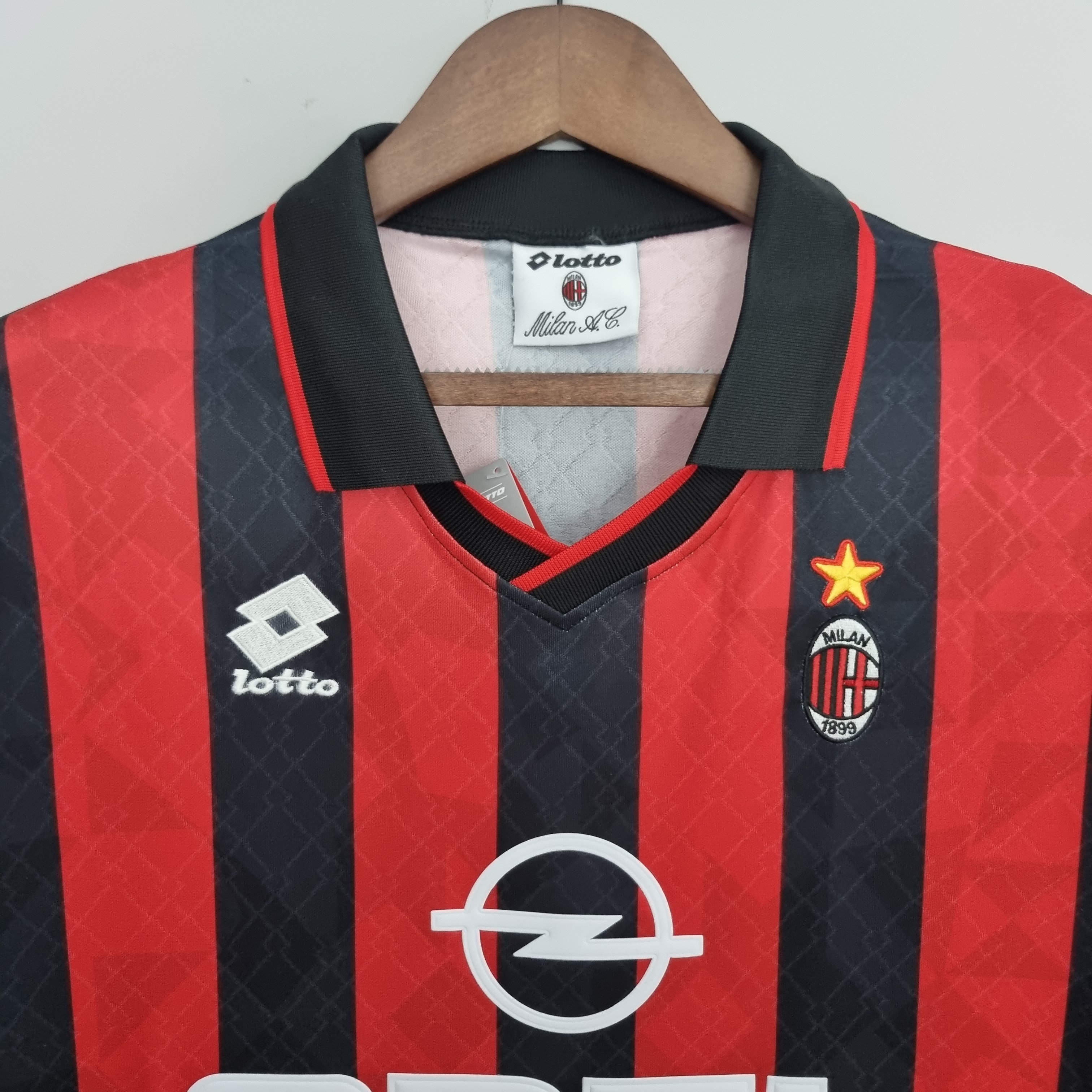 JerseysGala.com | Retro AC Milan 95-96 Home Stadium Jersey -Customize Name, Number and Patch | Worldwide Shipping
