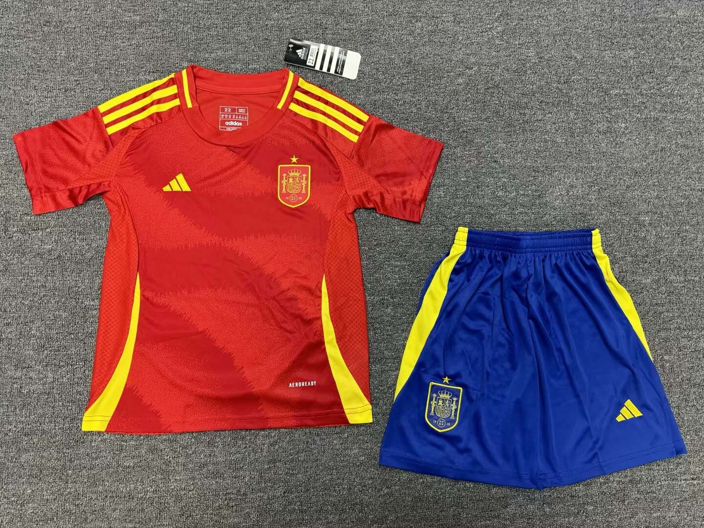 2024 Spain Home Football Shirt Kids Size Suit-mysite Custom Football Kit- Nextkits