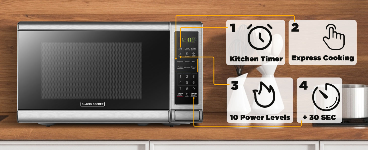 stainless steel microwave