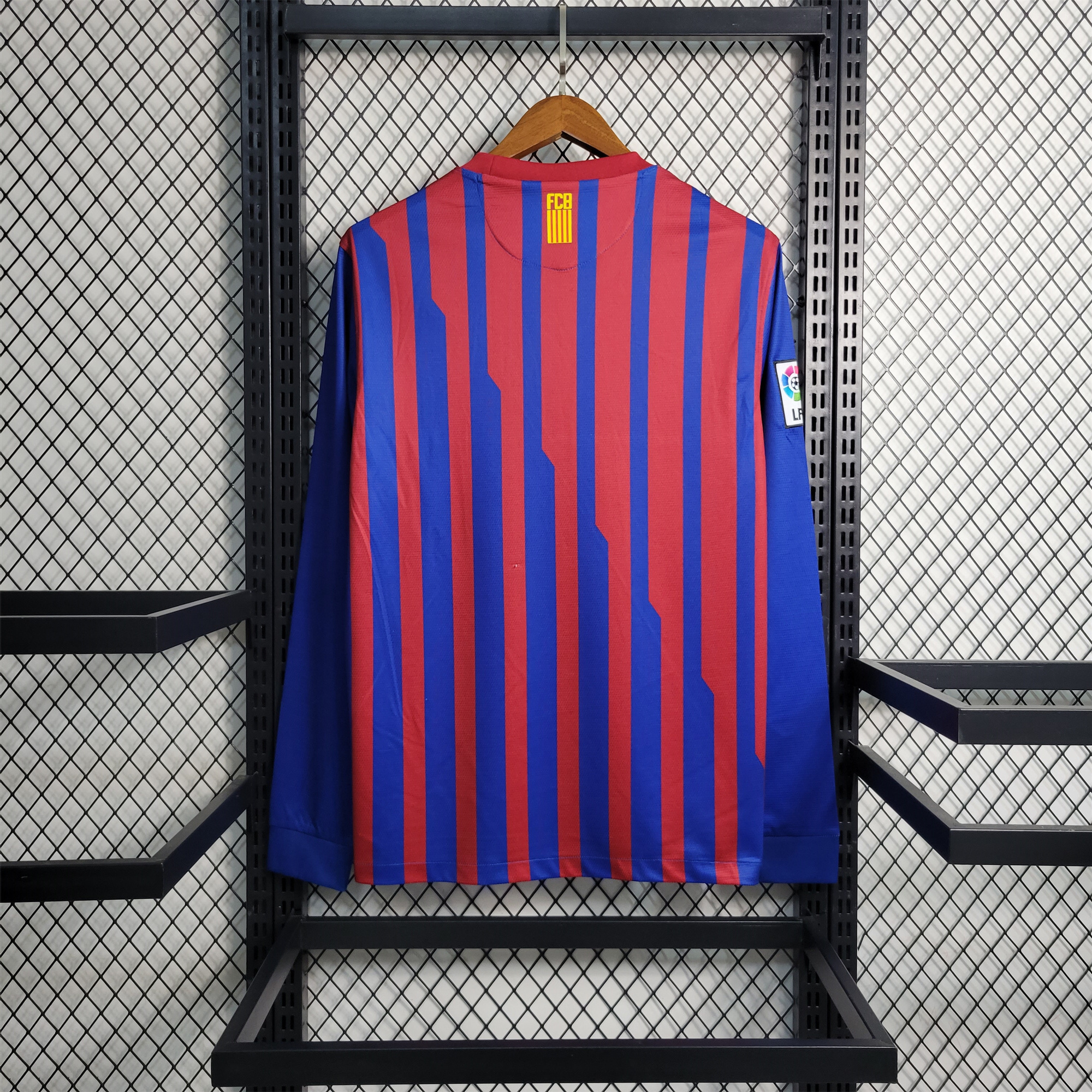GlobeJersey-Retro Barcelona 11-12 Home Stadium Long Sleeve Jersey