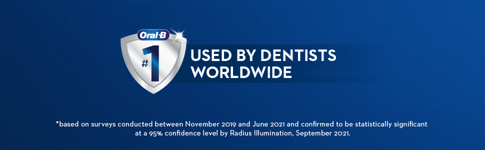 Oral-B #1 brand used by dentists worldwide.