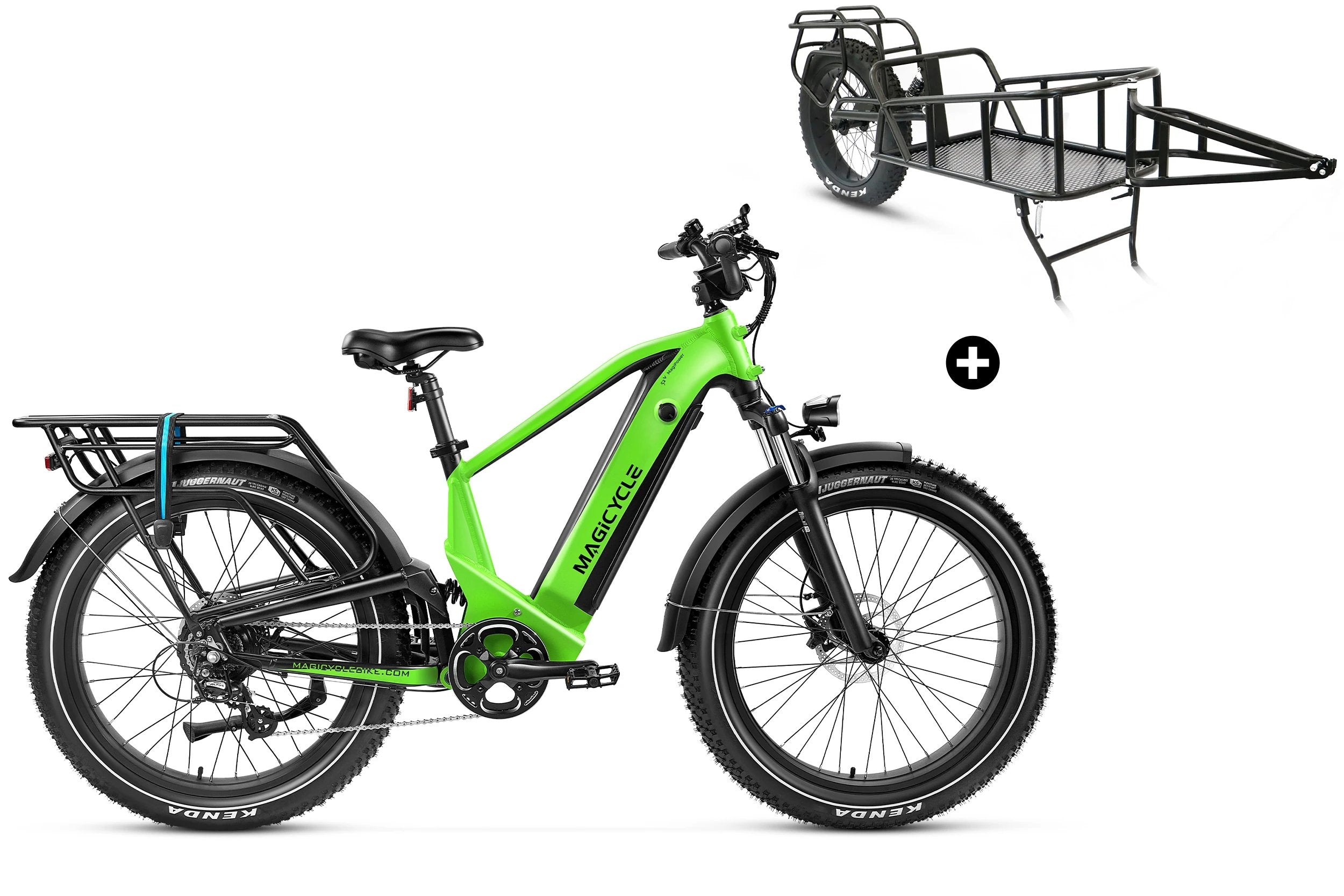 Bundle Sale - Magicycle Deer Step-over E-Bike With A Cargo Trailer、mySite、bearsvspackers