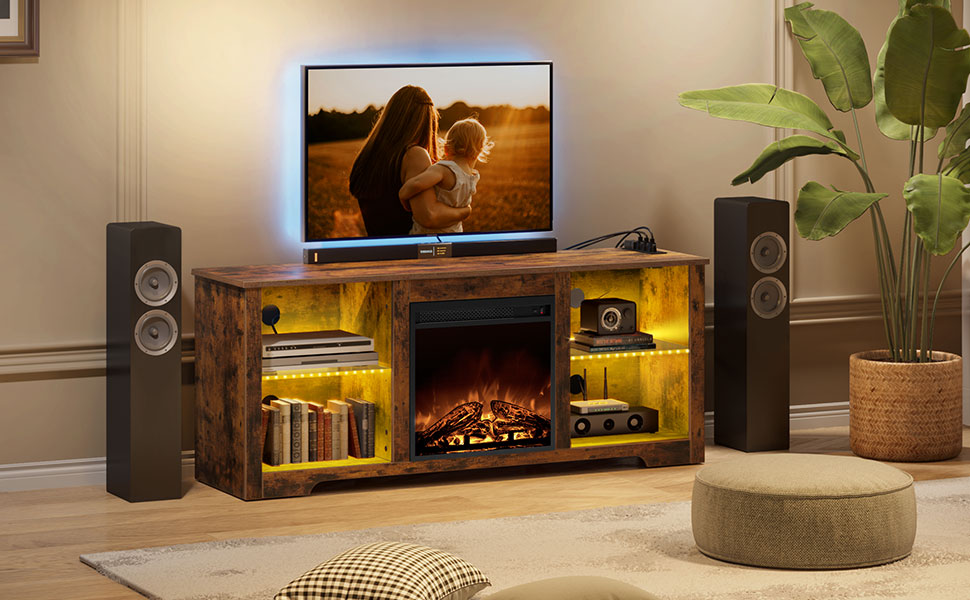 fireplace tv stand