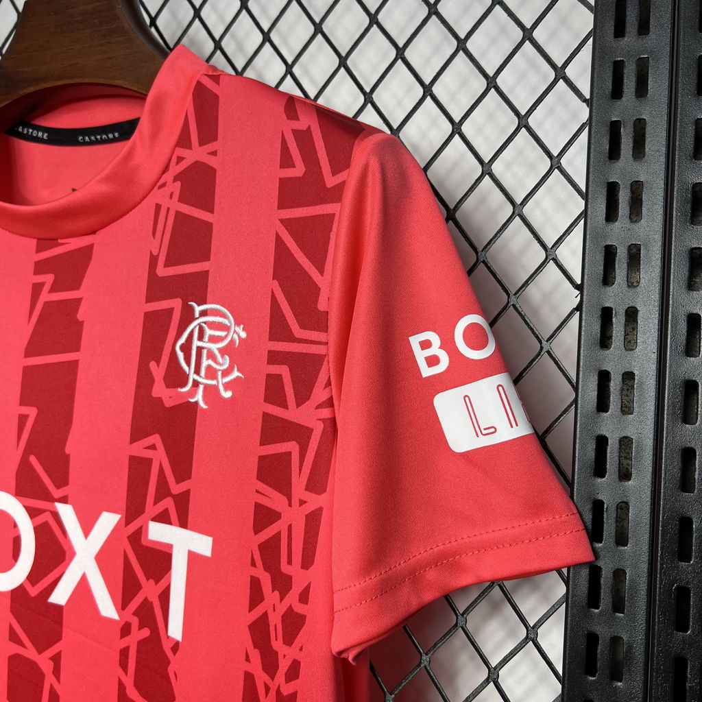 ManixJersey.com | Glasgow Rangers 24-25 Red Goalkeeper Kids Kit -Customize Name, Number and Patch | Worldwide Shipping