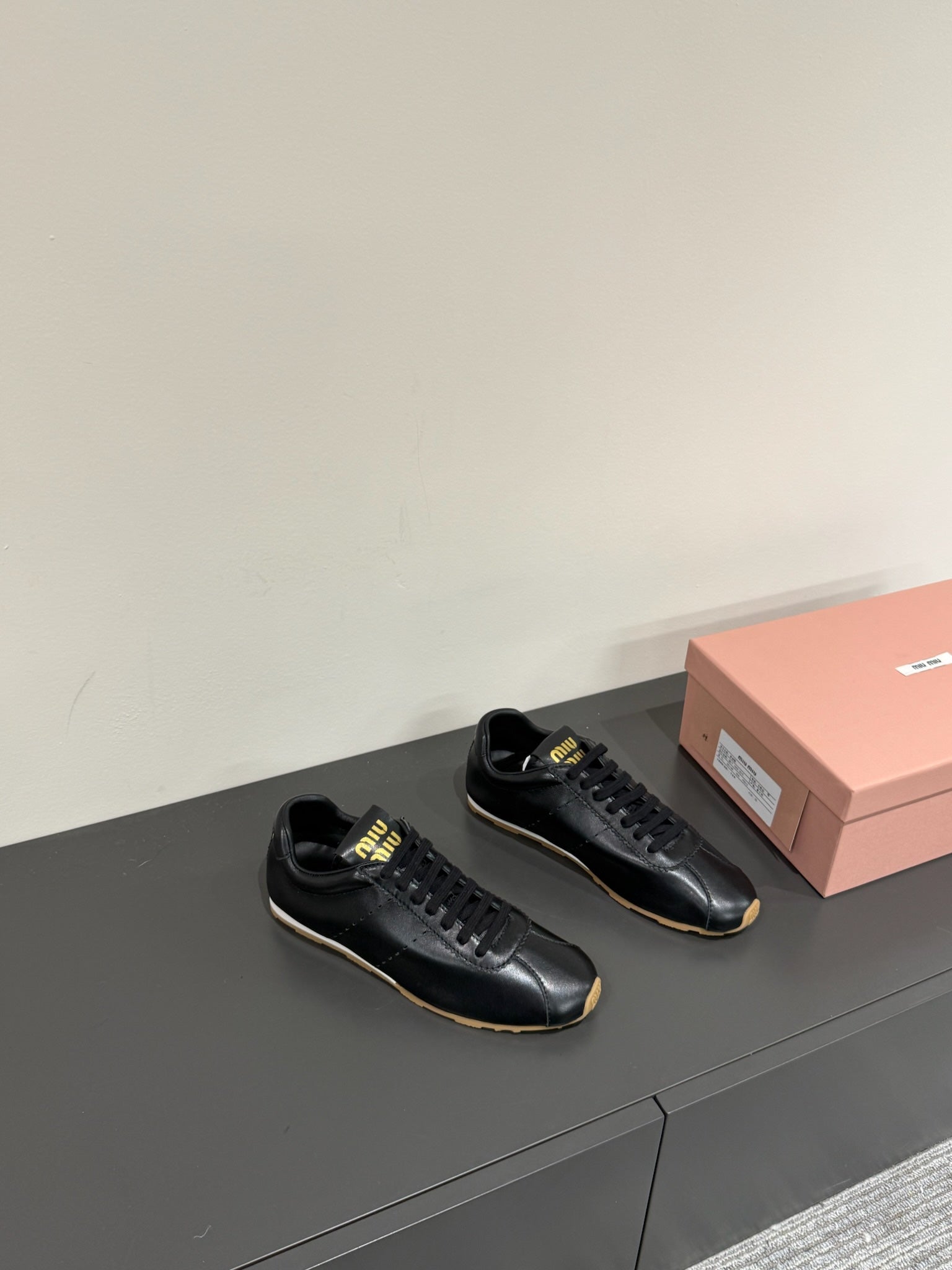 PLUME NAPPA SNEAKERS IN BLACK LAMBSKIN、mysite、Cacoeks