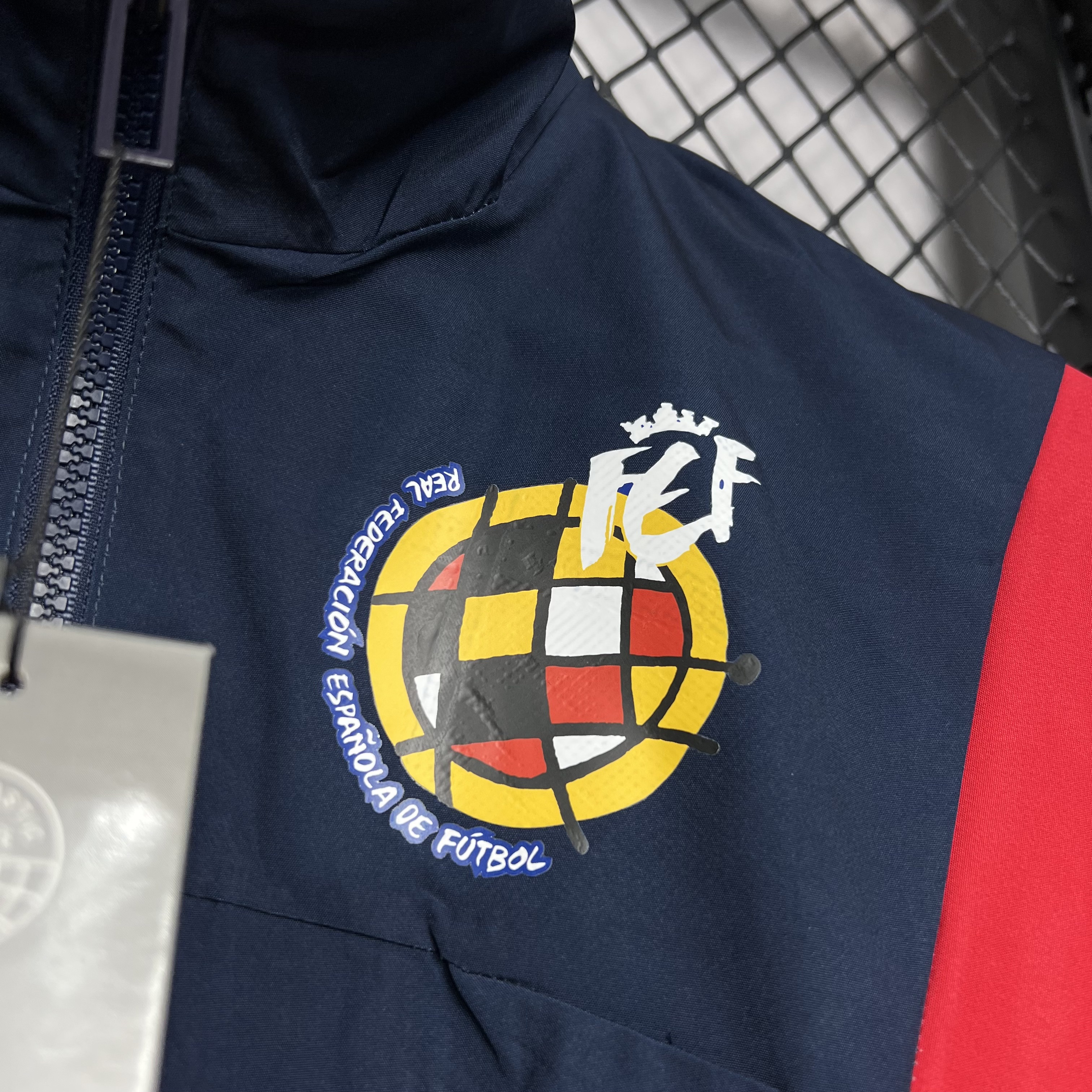 Higojerseys-Spain 2024 Retro Style Player Windbreaker Jacket - Deep Blue