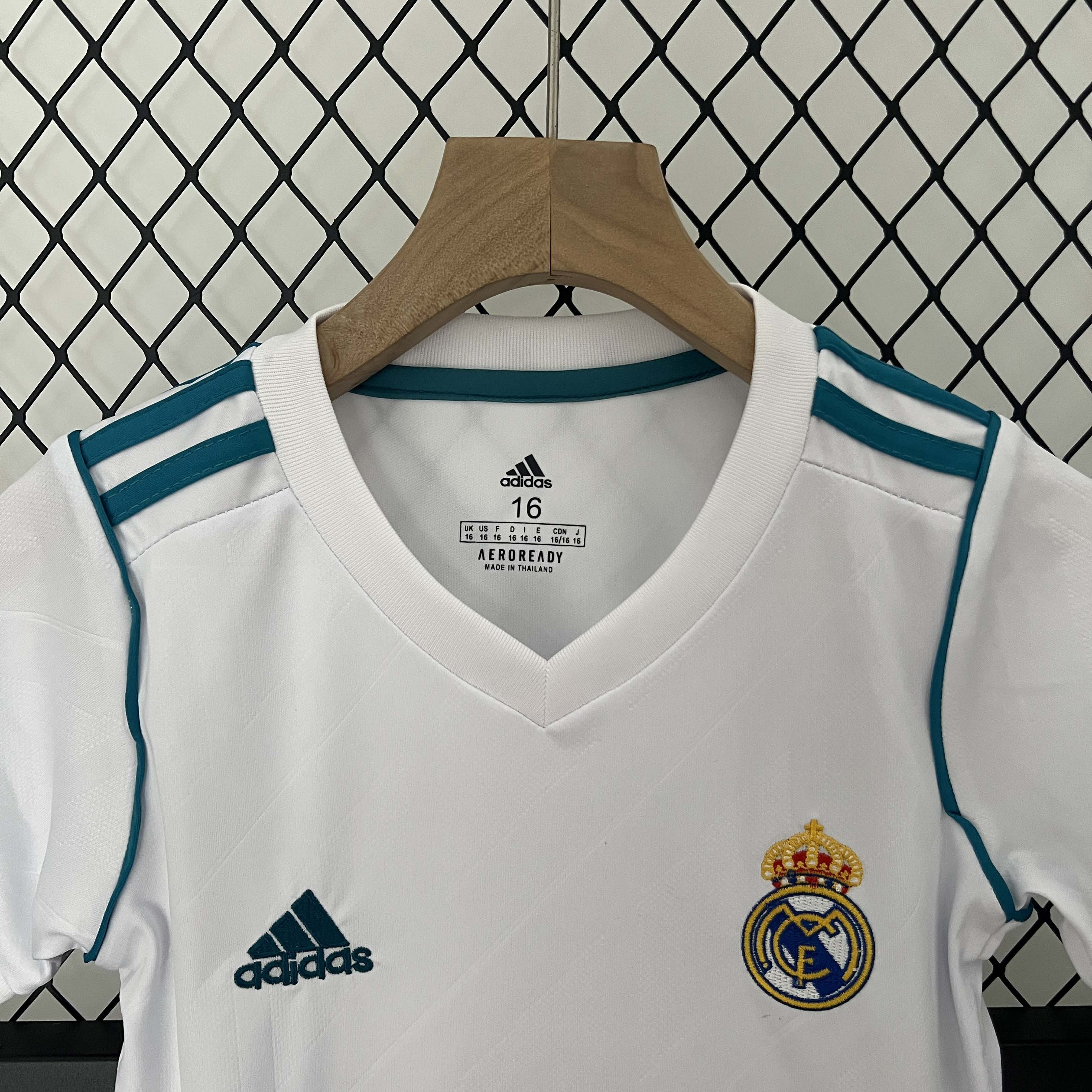 2017/2018 Retro Real Madrid Home Football Shirt 1:1 Thai Quality Kids Size:football jersey mysite: unitedjerseyfootball 邓江浪:football