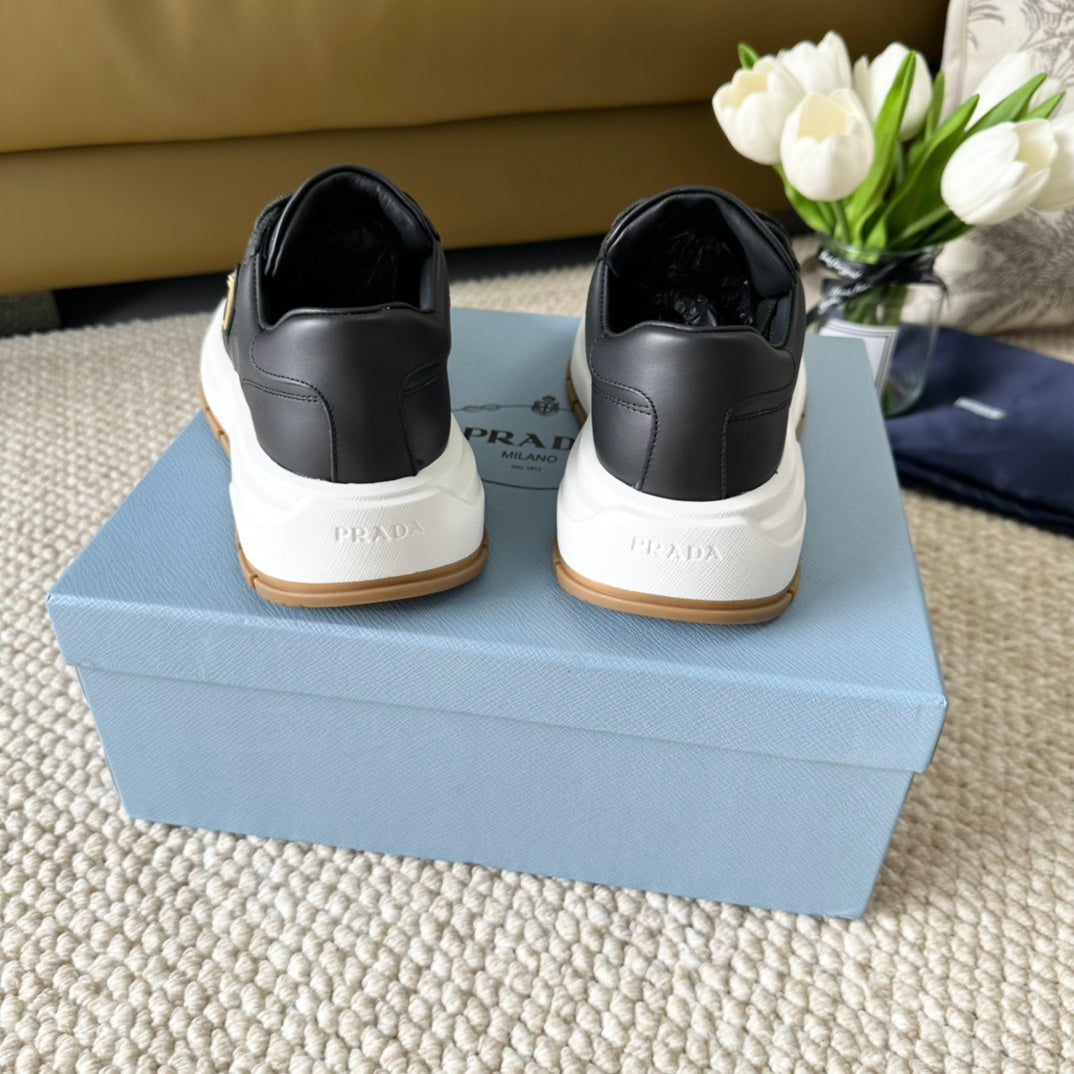 PRA THICK SOLE SNEAKER BLACK CALFSKIN、mysite、Cacoeks