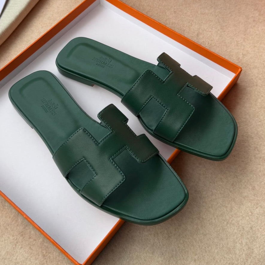 0RAN SANDALS IN FOREST GREEN CALFSKIN、mysite、Cacoeks