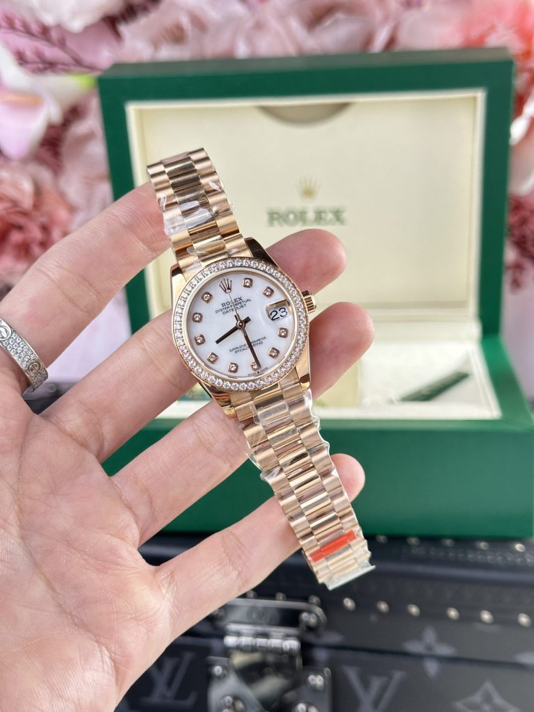 Đồng Hồ Rolex DateJust 278285 Replica 11 Nữ Đính Đá Swarovski 31mm (2)