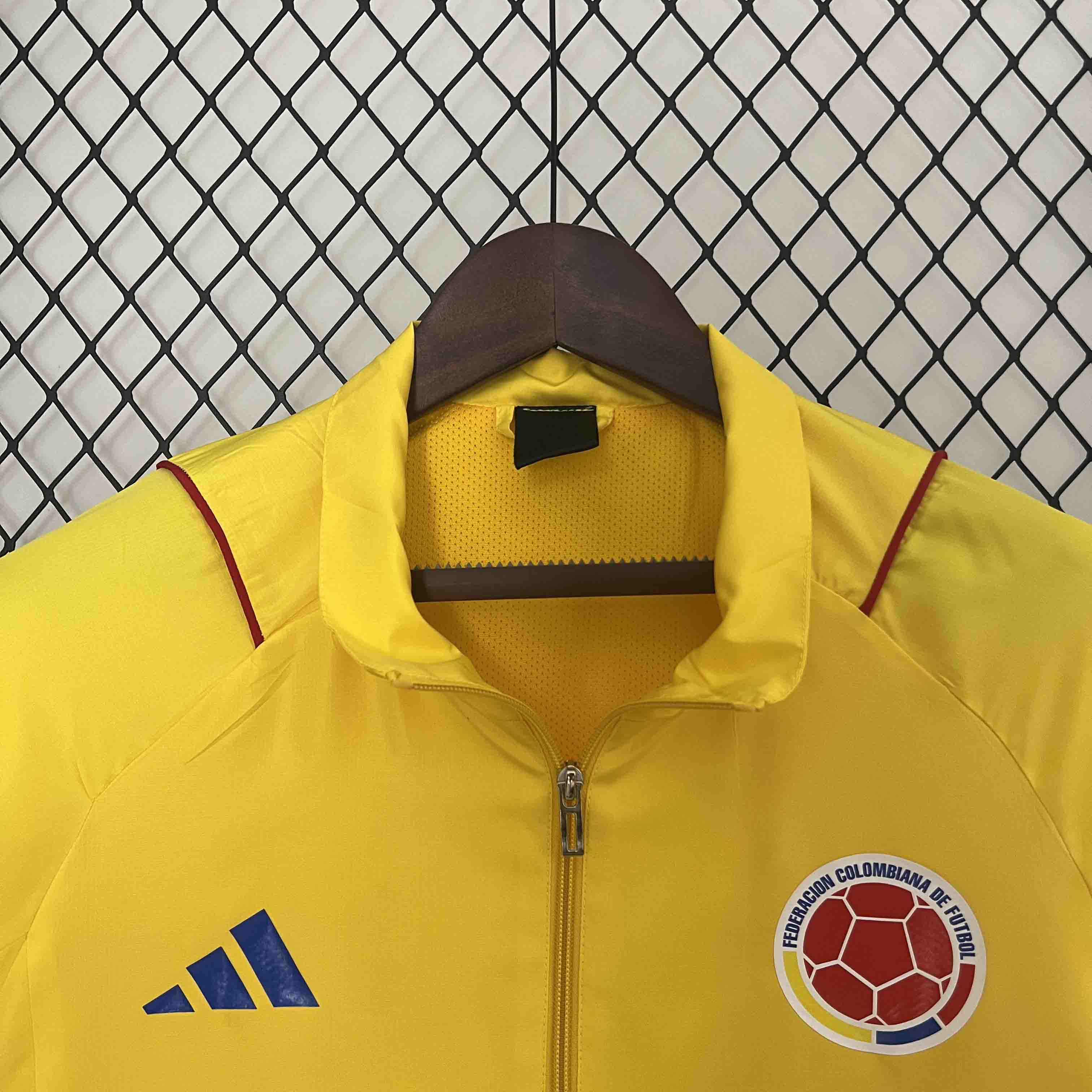 ManixJersey.com | Colombia 2024 Yellow Windbreaker -Customize Name, Number and Patch | Worldwide Shipping