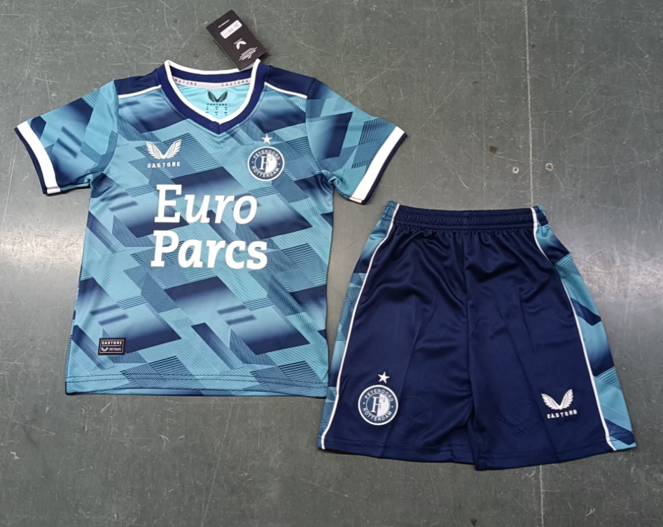23/24 Feyenoord Rotterdam Away Football Shirt Kids Size Suit-mysite Custom Football Kit- Nextkits