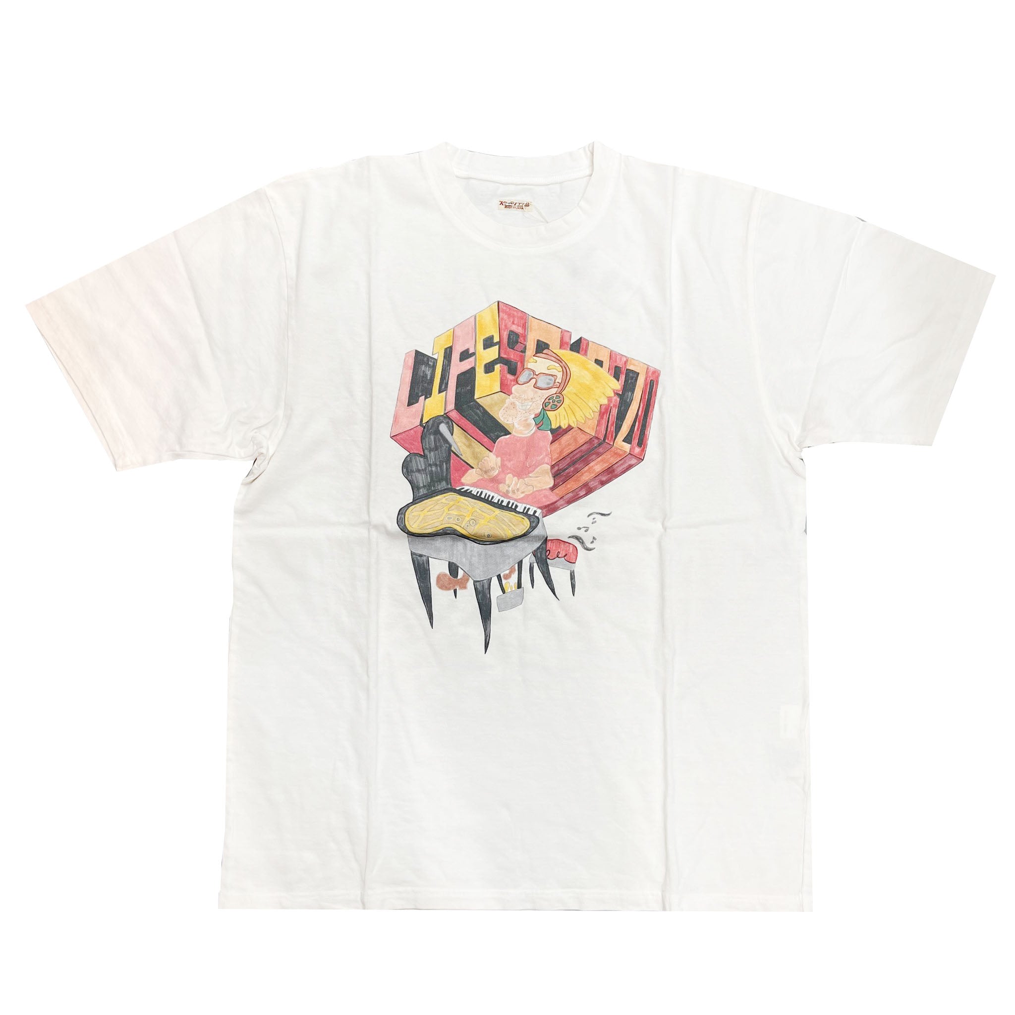 KAPITAL 20 / Jersey Crew Neck Tee ( ANALOGUE PIANOMAN pt )  K2503SC057 