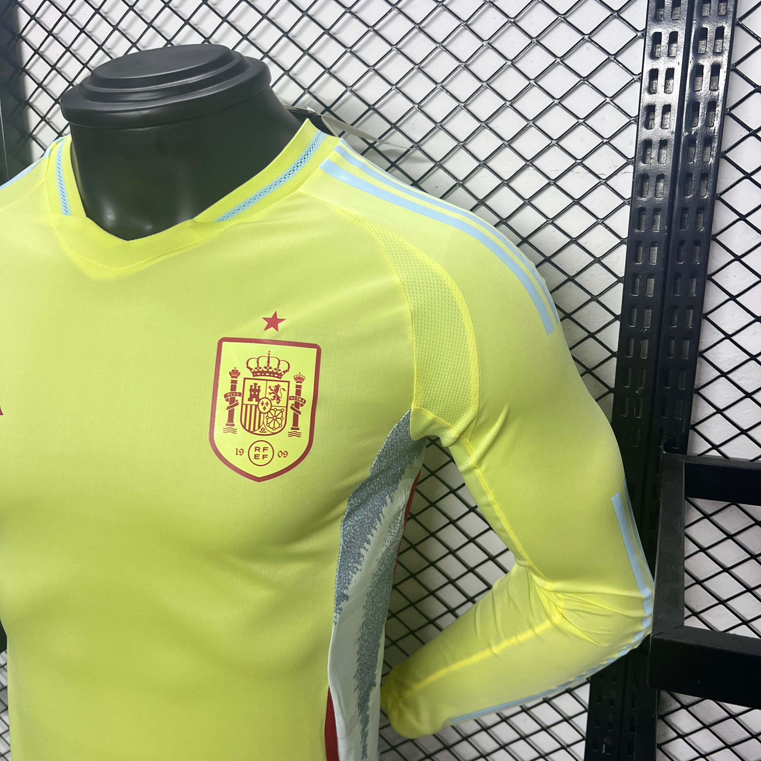JerseysGala.com | Spain 2024 Away Long Sleeve Jersey - Player Version -Customize Name, Number and Patch | Worldwide Shipping