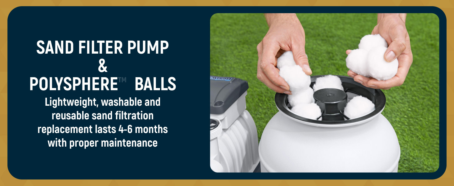 SAND FILTER PUMP & POLYSPHERE BALLS