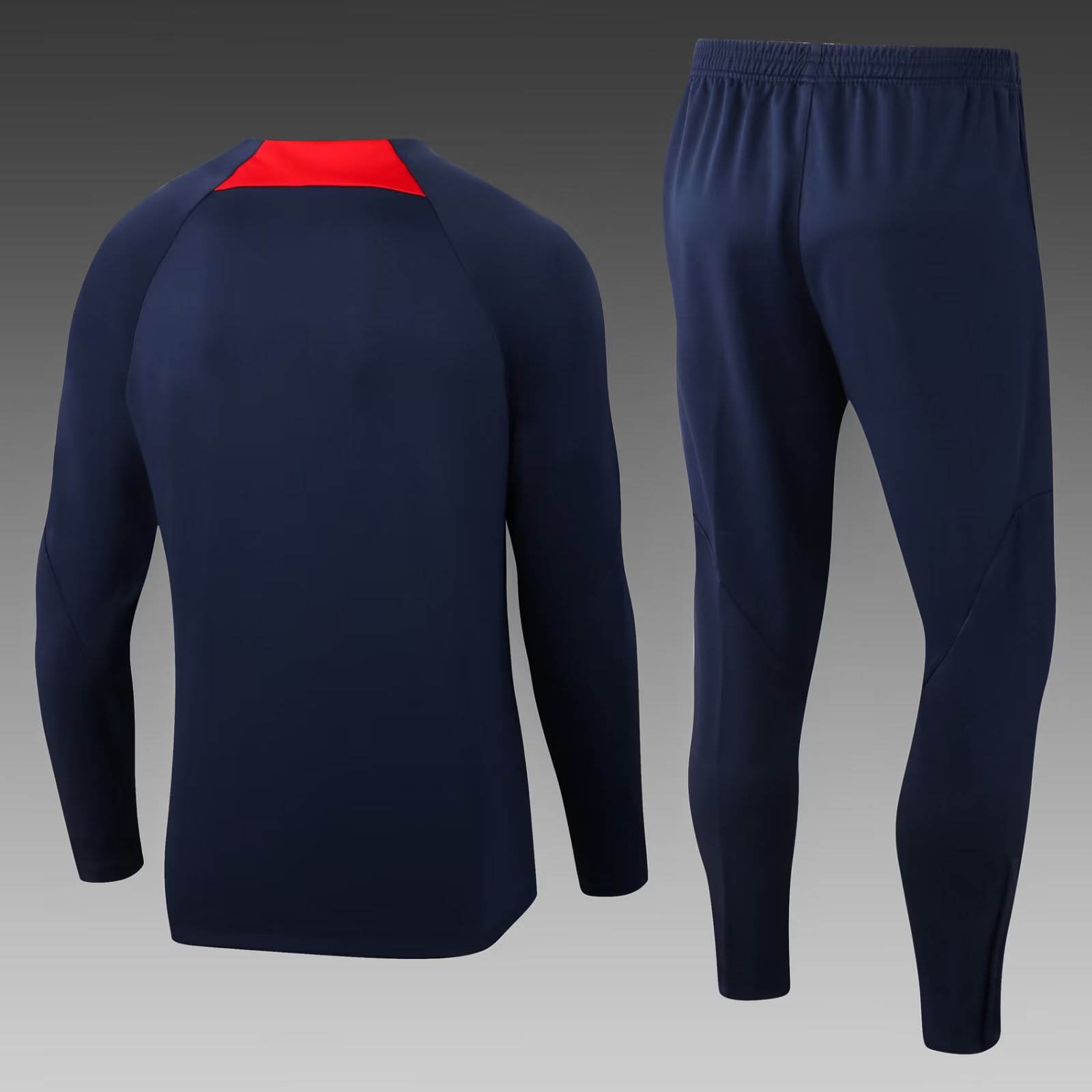 2022/2023 Psg Paris Saint-Germain Half-Pull Training Suit Royal Blue Set:football jersey mysite: unitedjerseyfootball 邓江浪:football