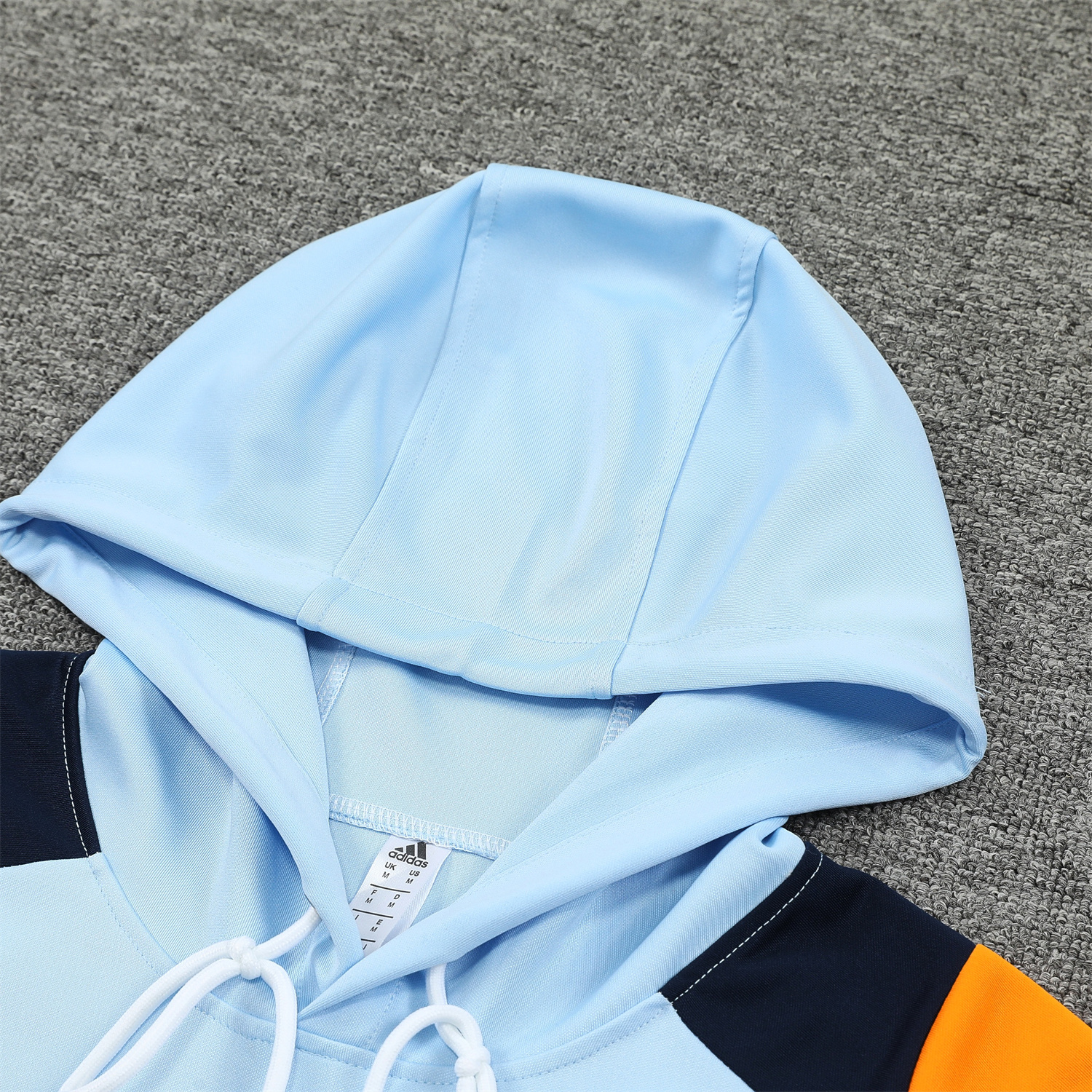 Higojerseys-Real Madrid 24-25 Training Hoodie Set - Light Blue Hoodie and Deep Blue Pants