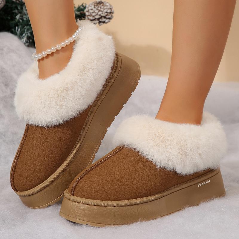 Women's Cozy Plush Snow Boots Comfortable Plush Lining Anti-Skid Thick Bottom For Both Outdoor Indoor