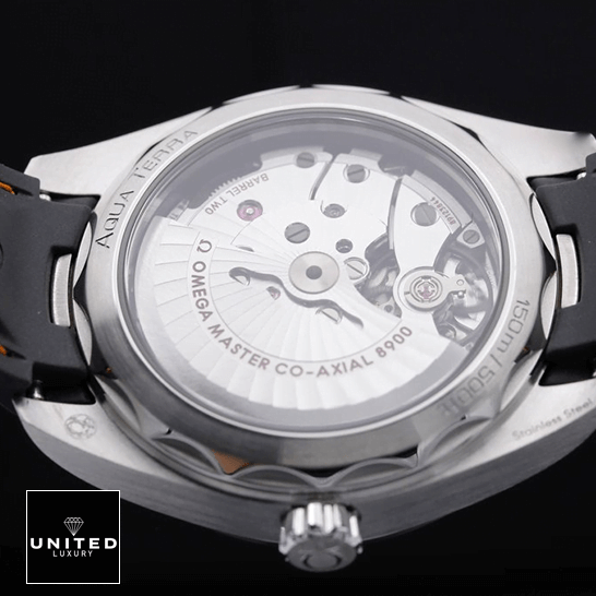 Omega Aqua Terra 220.12.41.21.02.002 Replica upside view black background