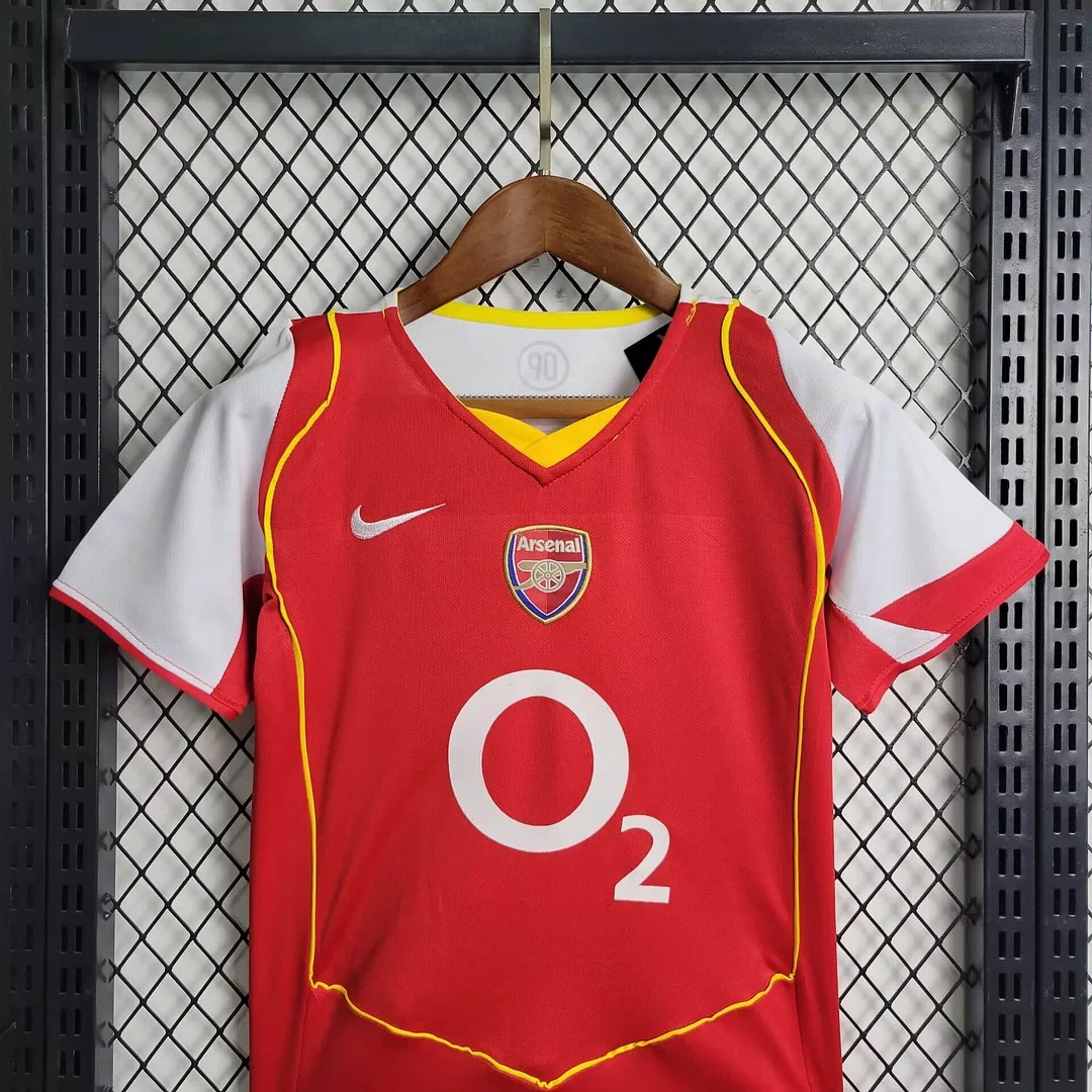 ManixJersey.com | Retro Arsenal 2004-05 Home Stadium Kids Kit -Customize Name, Number and Patch | Worldwide Shipping