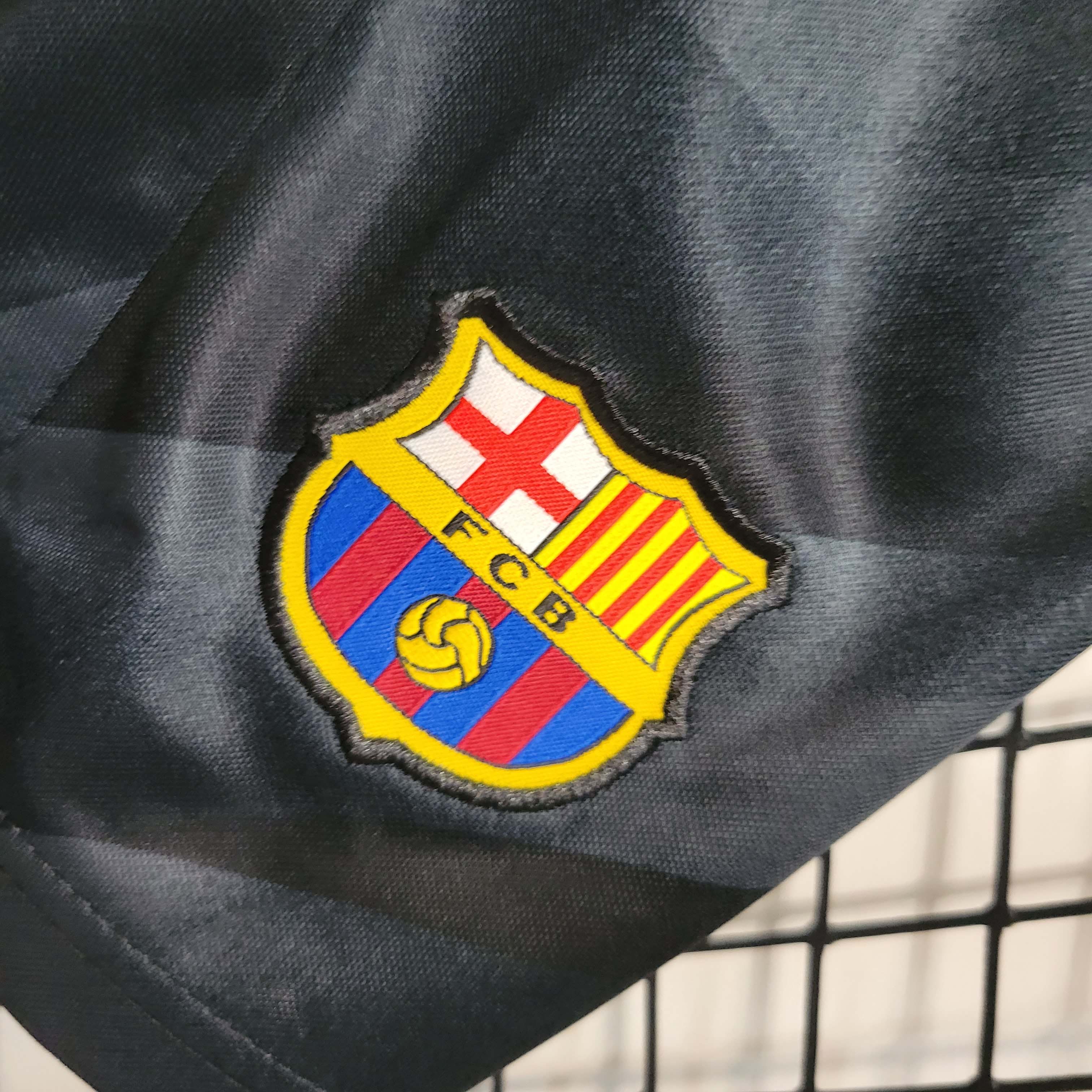 2023/2024 Barcelona Goalkeeper Black Football Shirt 1:1 Thai Quality Kids Size:football jersey mysite: unitedjerseyfootball 邓江浪:football