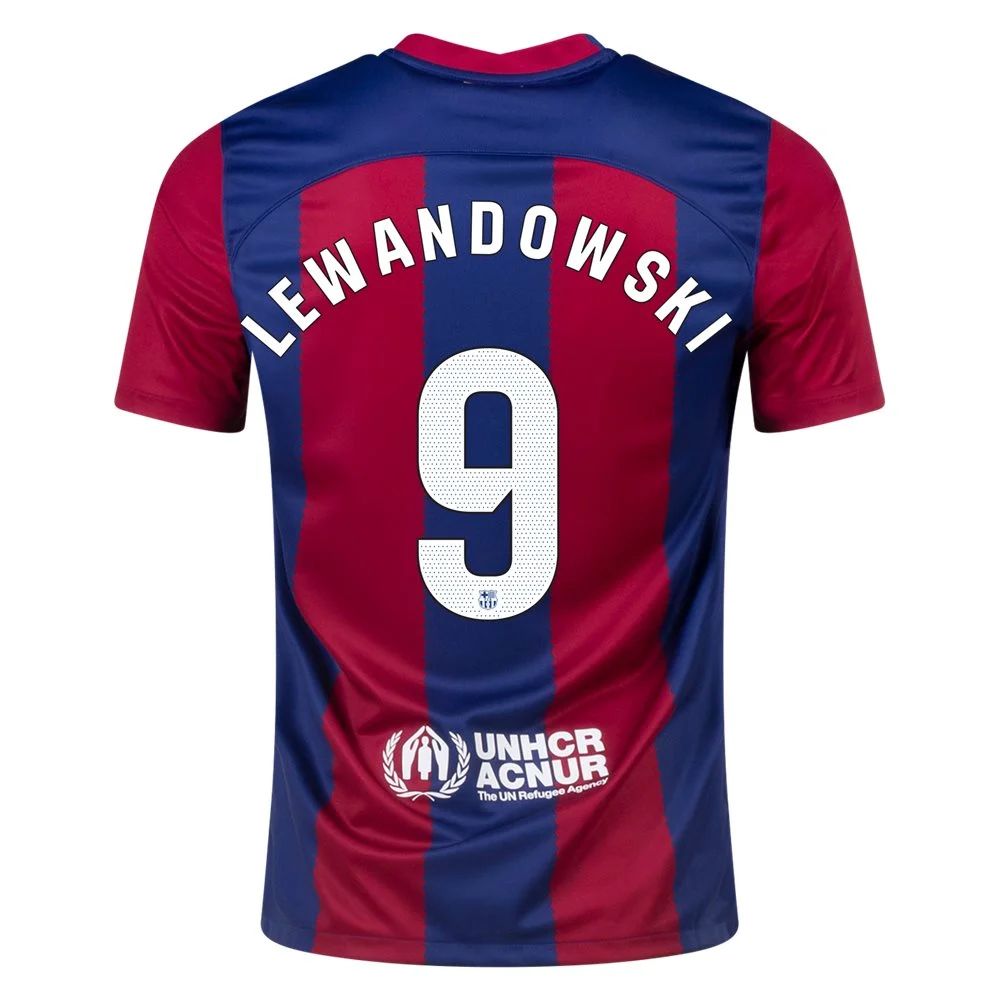 23/24 Barcelona #9 Robert Lewandowski Home Jersey-mysite Custom Football Kit- Nextkits