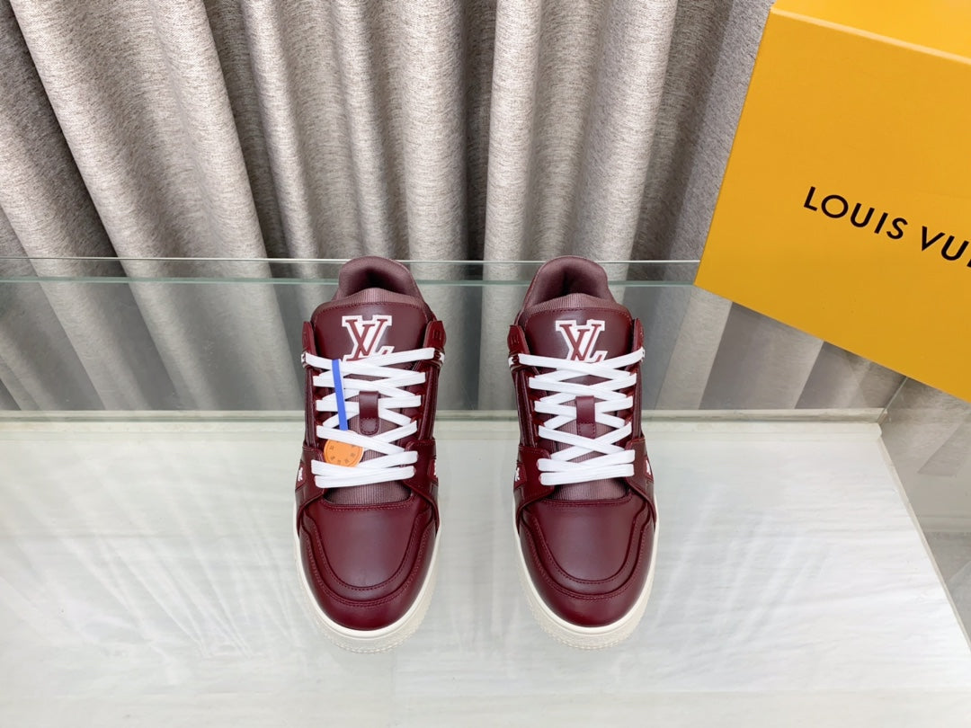 LV MAXI TRAINER IN GARNET RED CALFSKIN、mysite、Cacoeks
