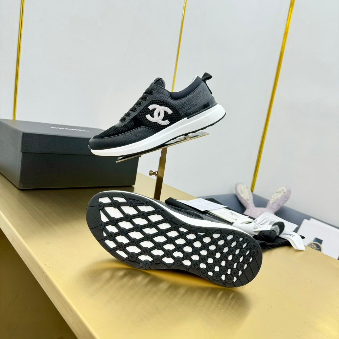 CLASSIC TRAINER IN BLACK MERCERIZED VELVET WITH WHITE LOGO、mysite、Cacoeks