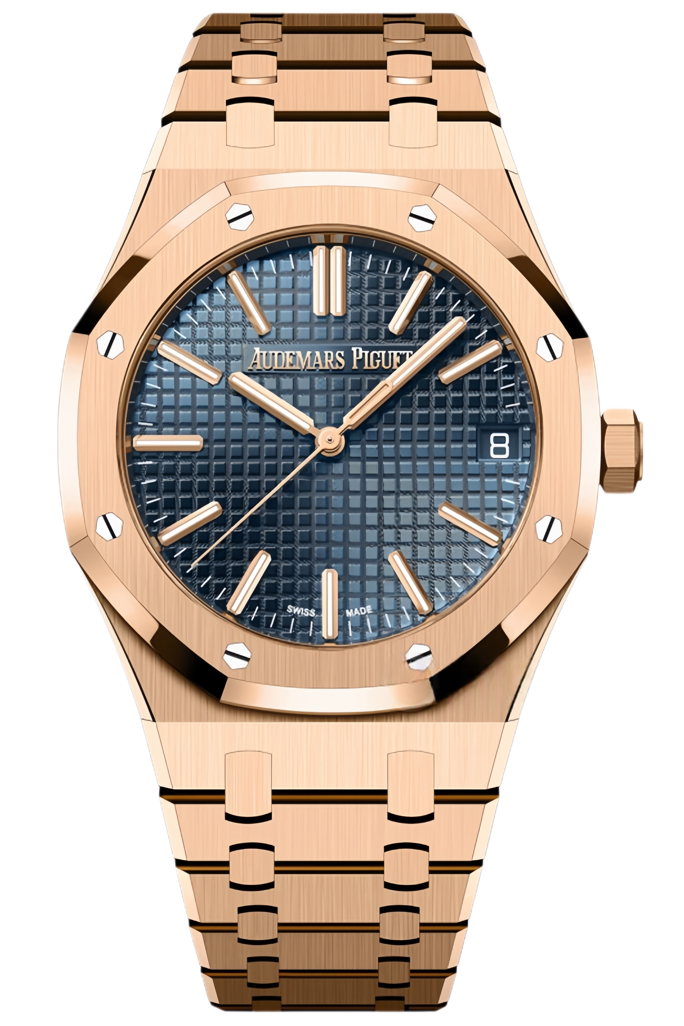 Audemars Piguet Royal Oak Selfwinding Ref. 15510OR.OO.1320OR.03 Super Clone Watch – 41mm Rose Gold Case Blue Dial Swiss Replica