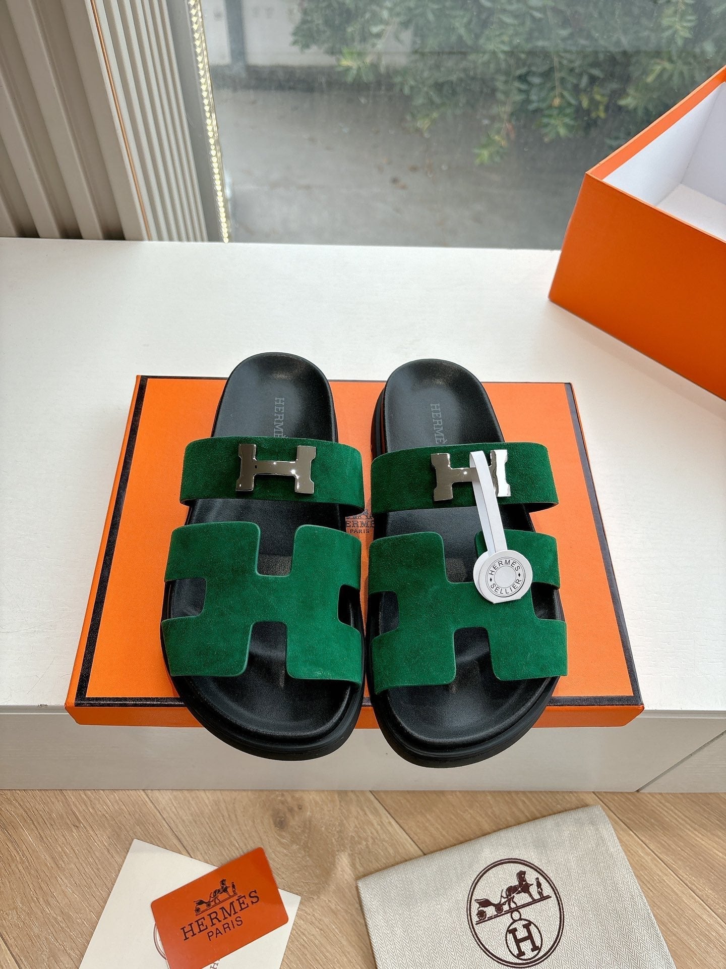 CHYPRE SANDAL IN PINE GREEN SUEDE、mysite、Cacoeks