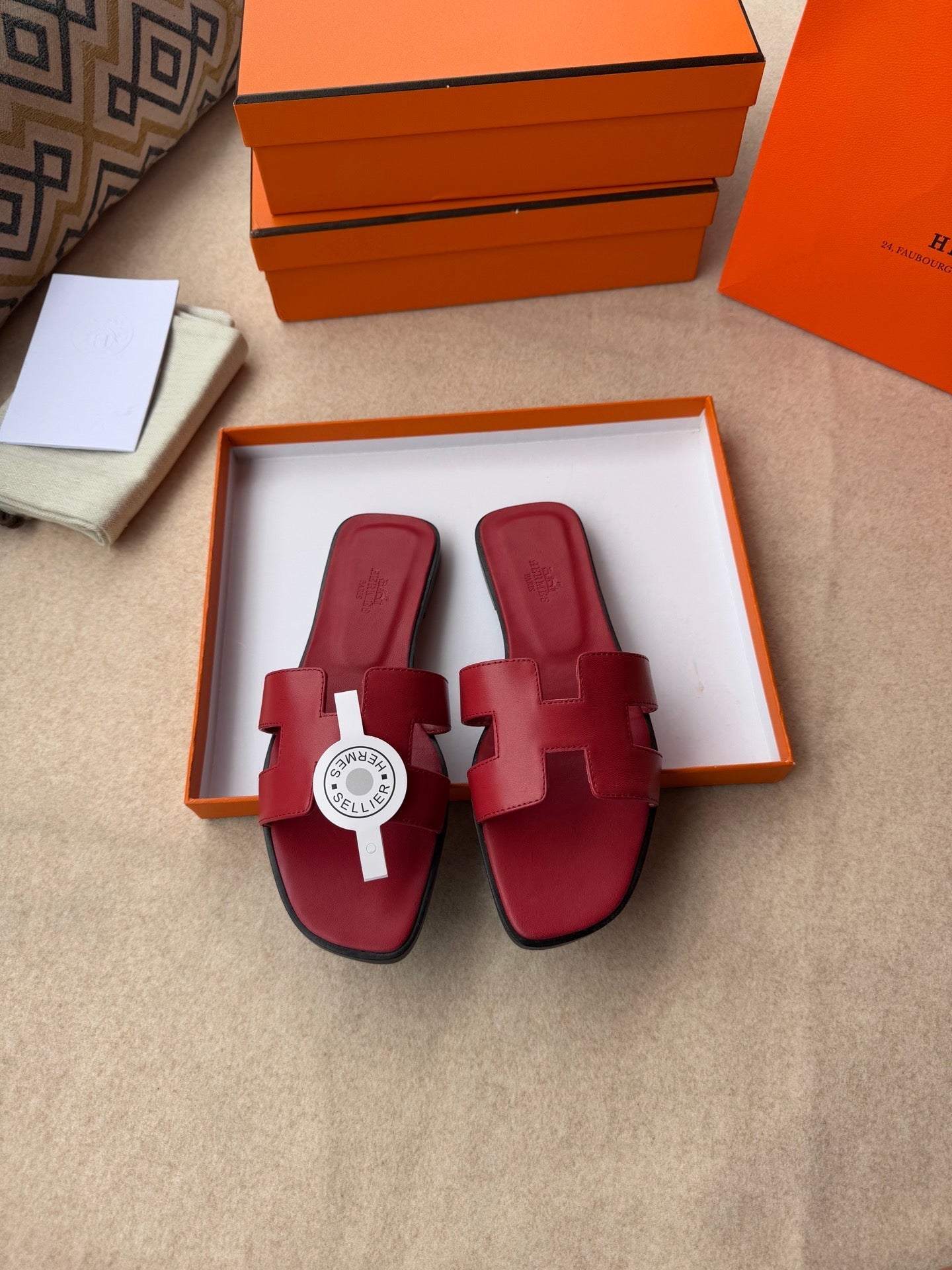 0RAN SANDALS IN JAM RED CALFSKIN、mysite、Cacoeks
