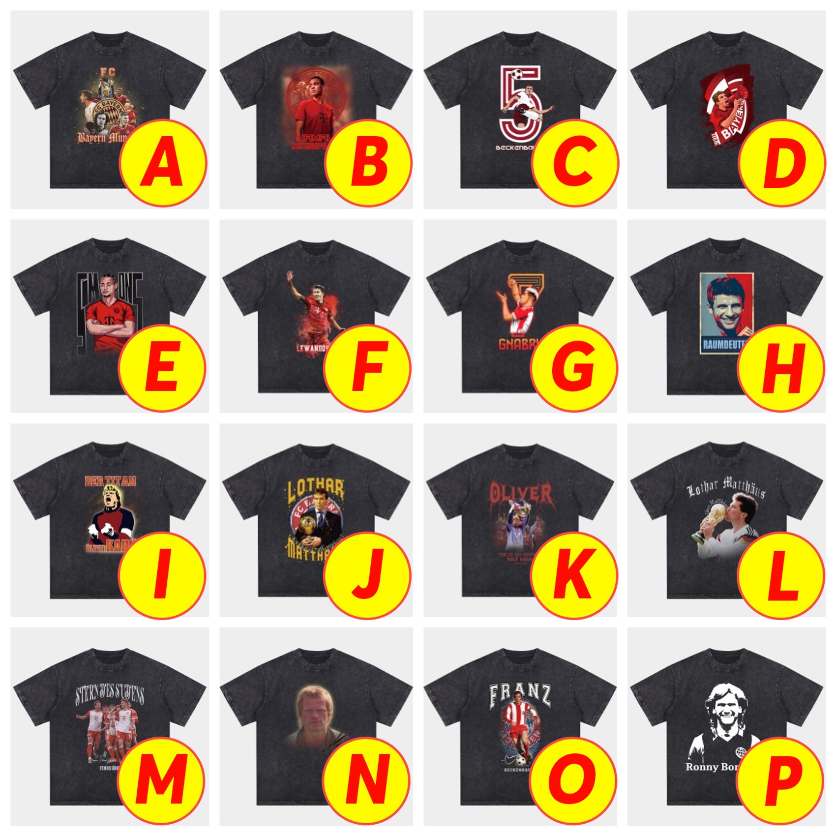 UltraTrikot-Bayern Munich 125th Legendary Players Oversized Washed T-Shirt