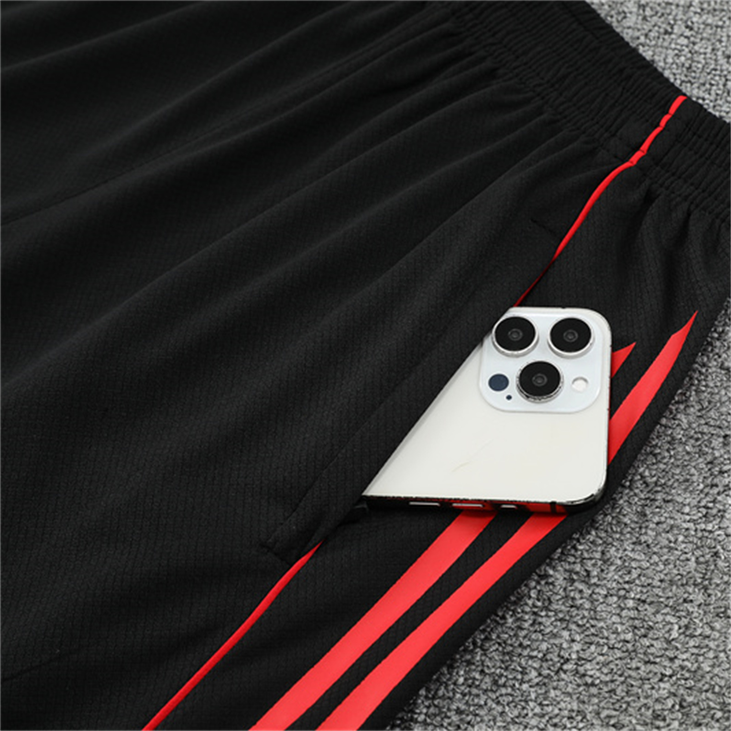 UltraTrikot-Ajax 25-26 Short-Sleeve Training Set - Black Top and Black Shorts